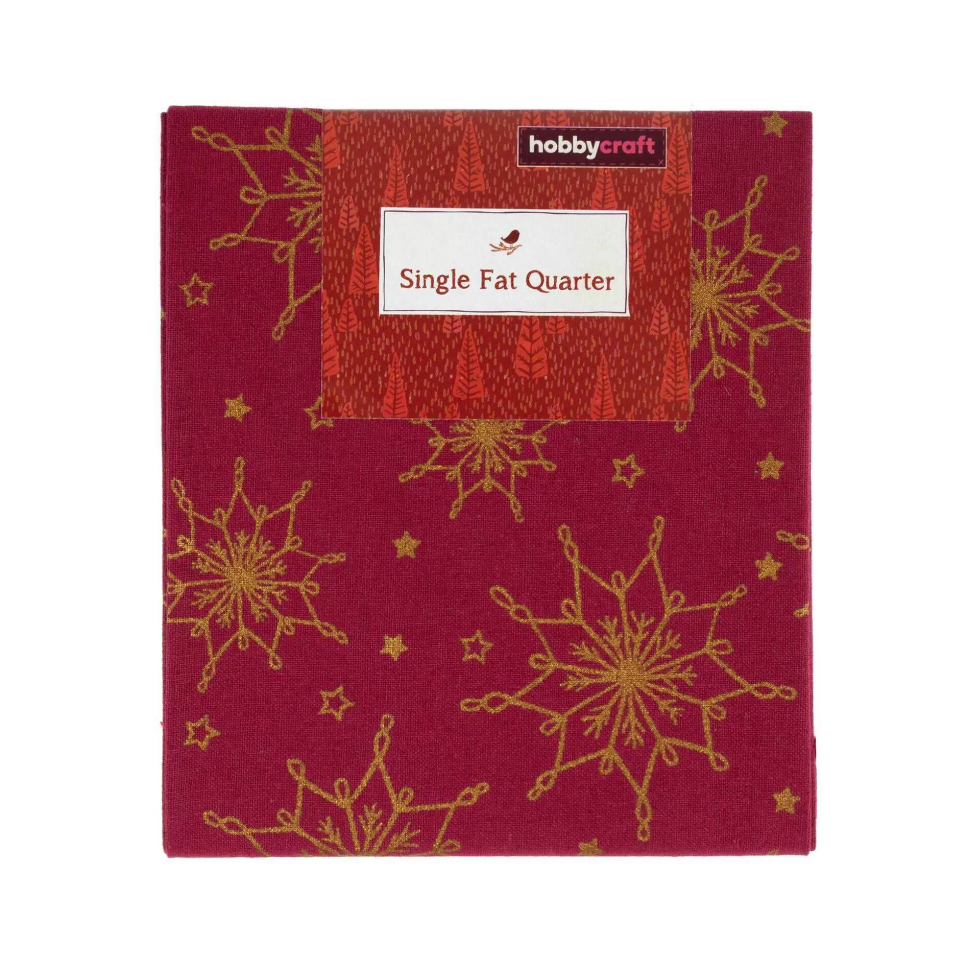 Icy Snowflake Single Cotton Fat Quarter-Hobbycraft Clearance