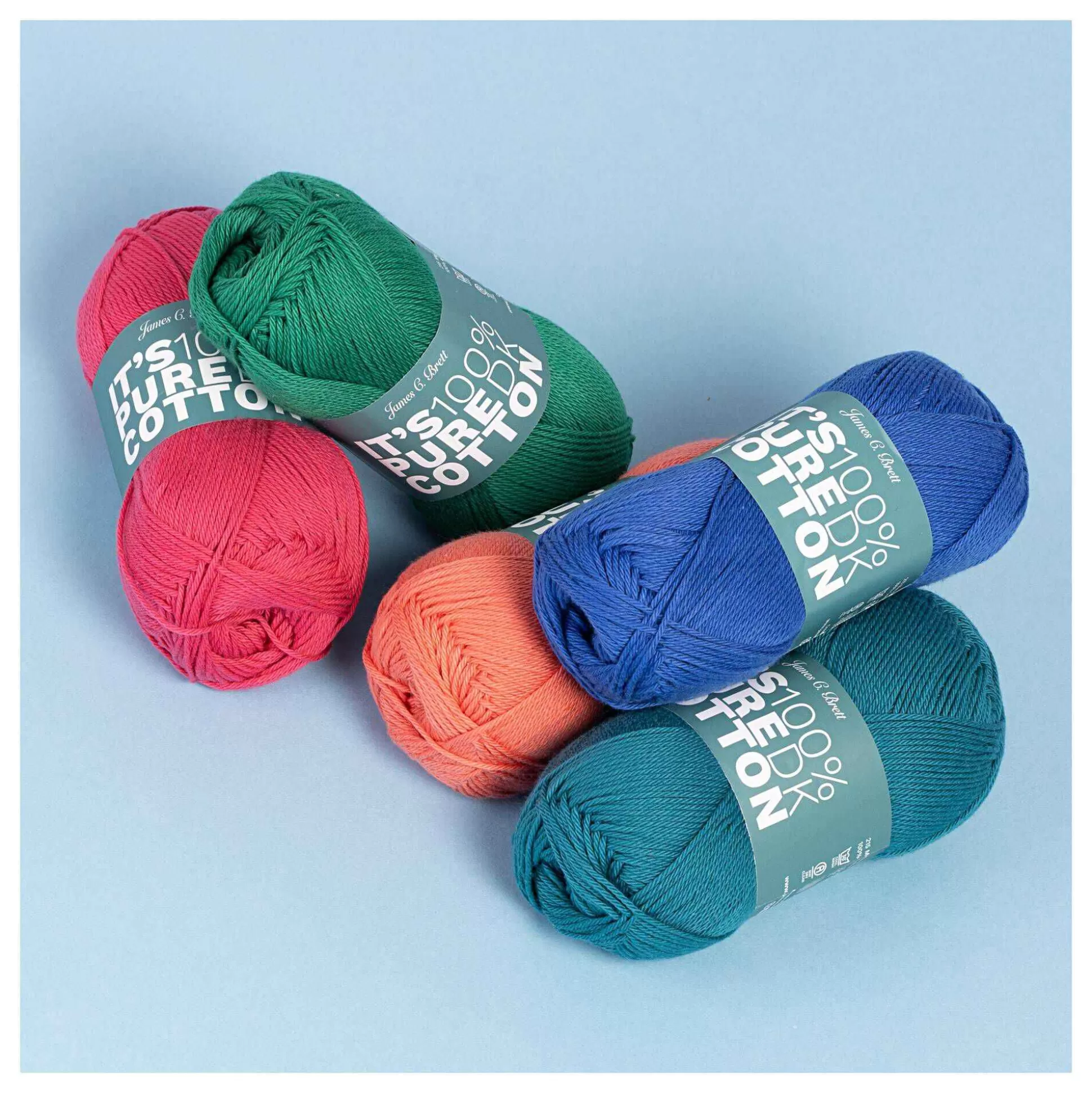 james_c_brett_red_its_pure_cotton_yarn_100g_4.webp James C Brett Red It's Pure Cotton Yarn 100G-Hobbycraft Store