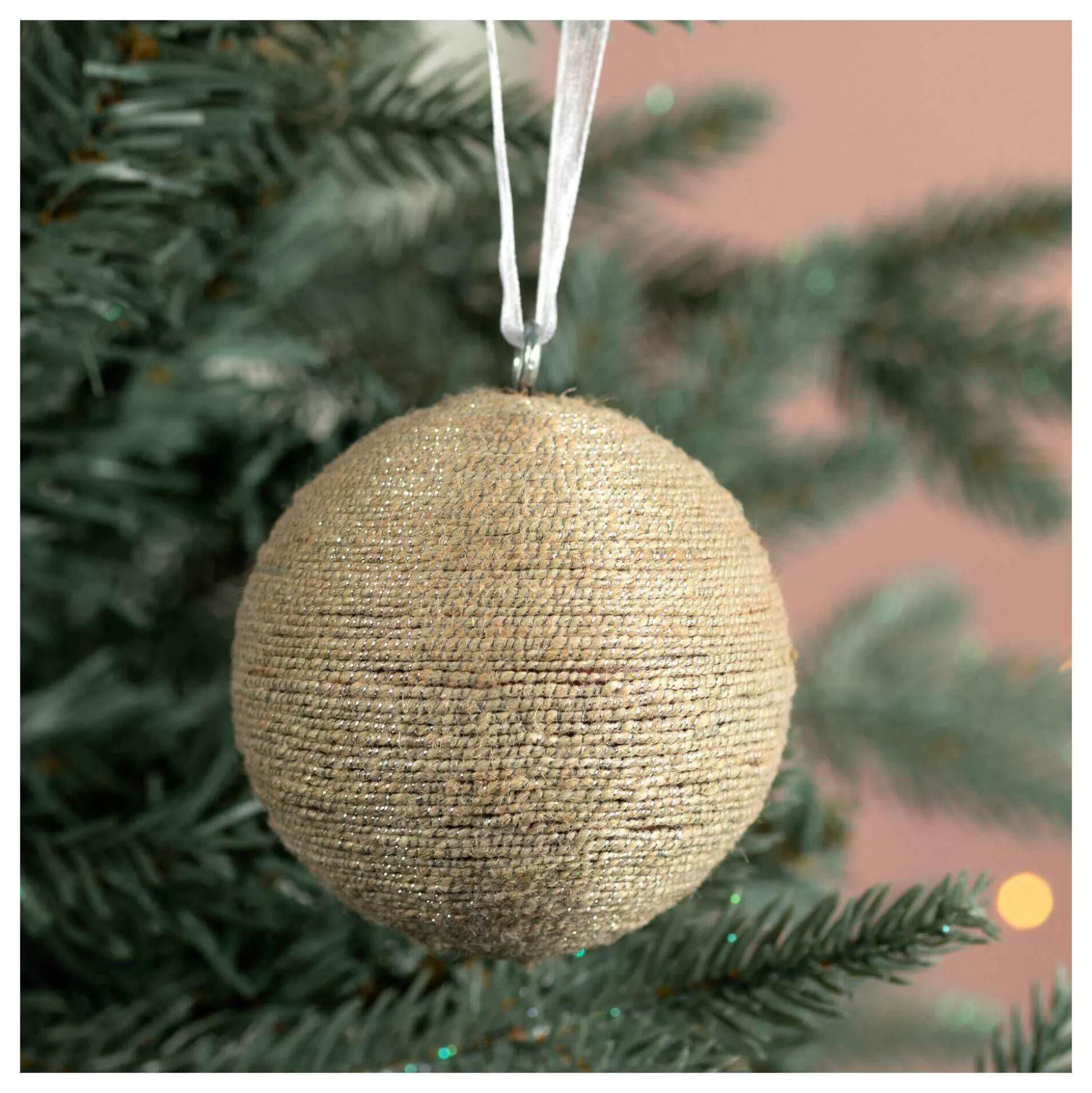 Jute Ball Decoration 7.5Cm-Hobbycraft Best Sale