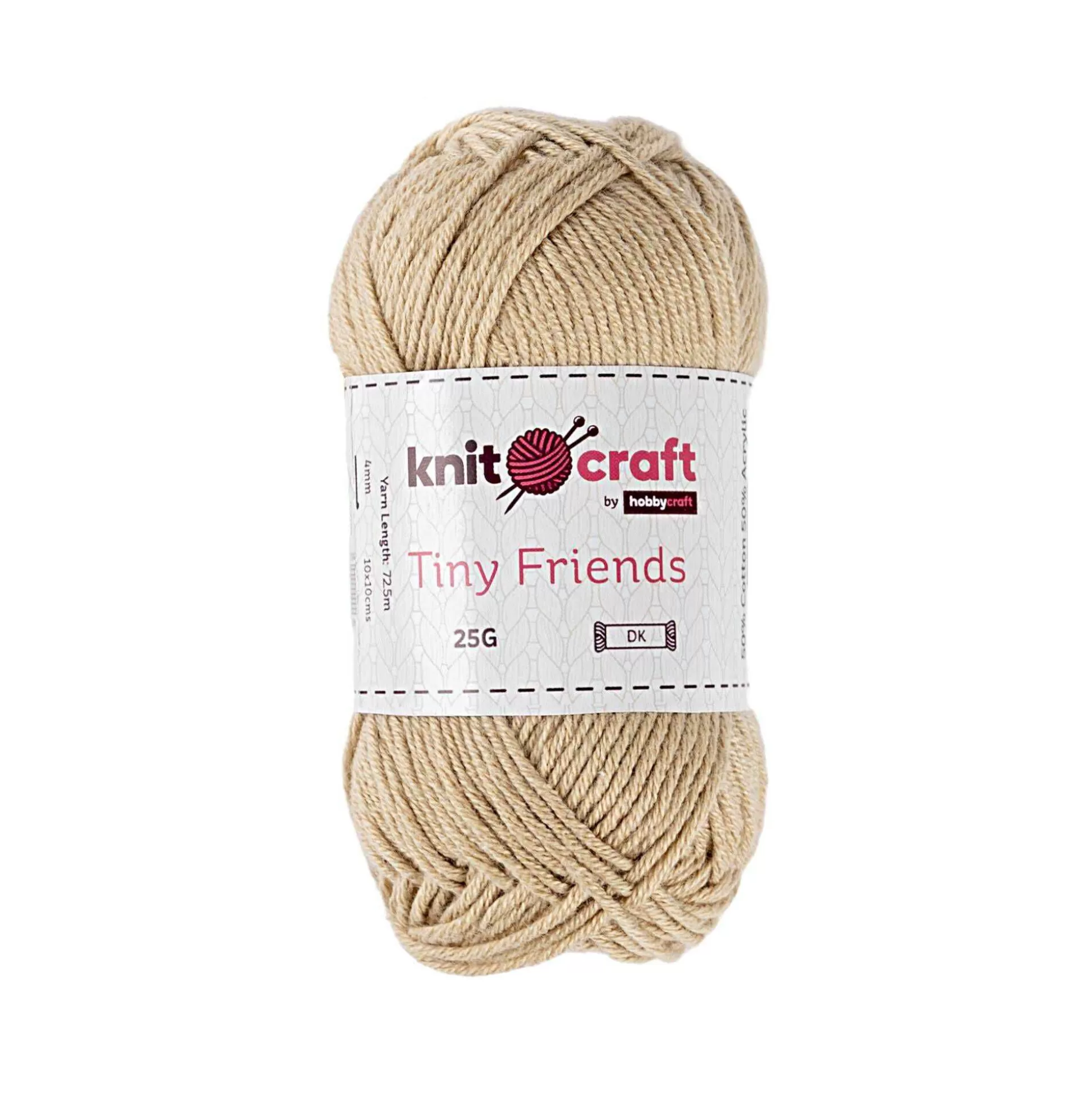 Knitcraft Beige Tiny Friends Yarn 25G-Hobbycraft Cheap