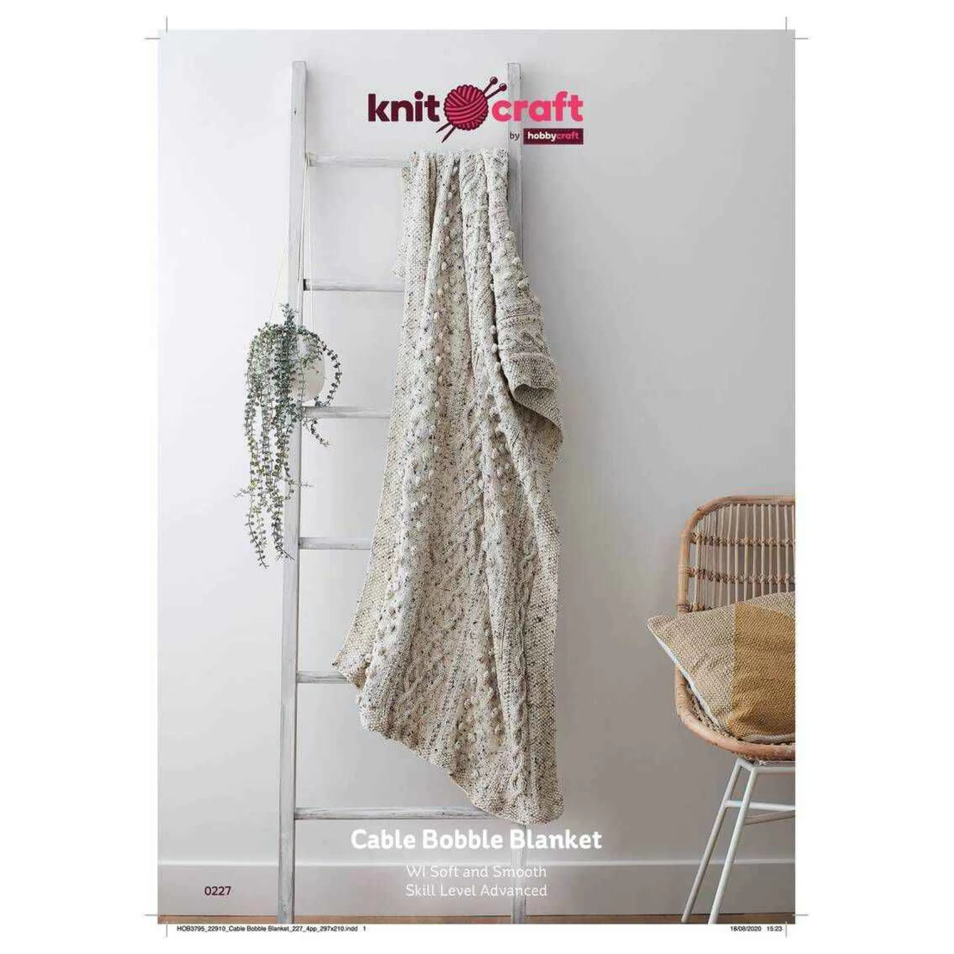 Knitcraft Cable Bobble Blanket Digital Pattern 0227-Hobbycraft Outlet