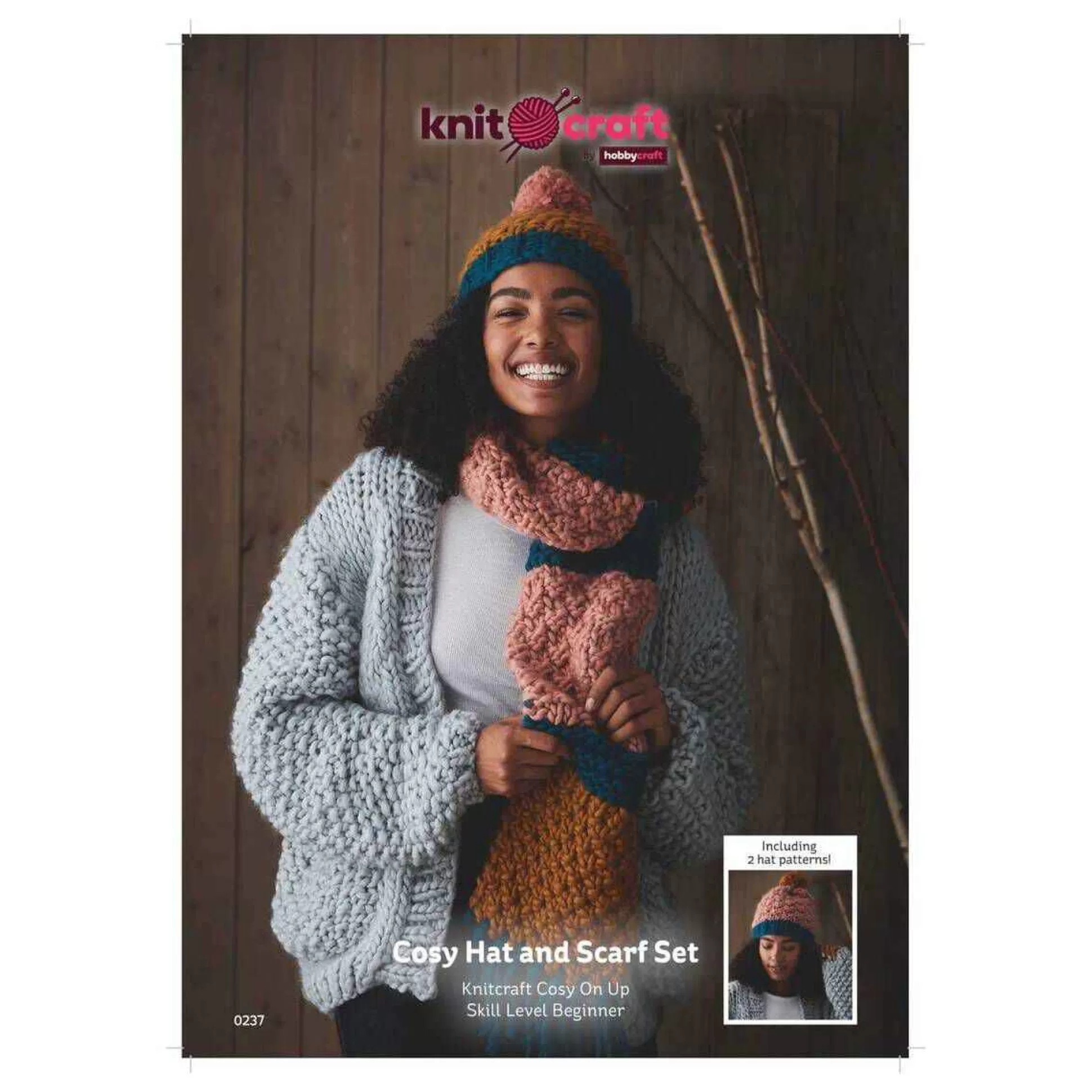 Knitcraft Cosy Hat And Scarf Set Digital Pattern 0237-Hobbycraft Best