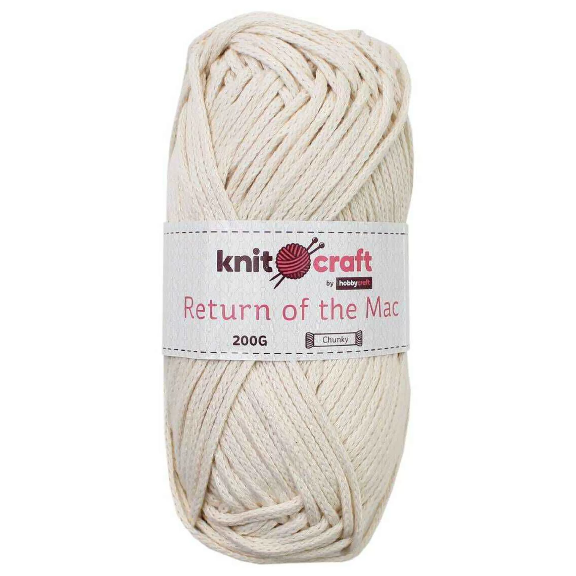 Knitcraft Ecru Return Of The Mac Yarn 200G-Hobbycraft Best
