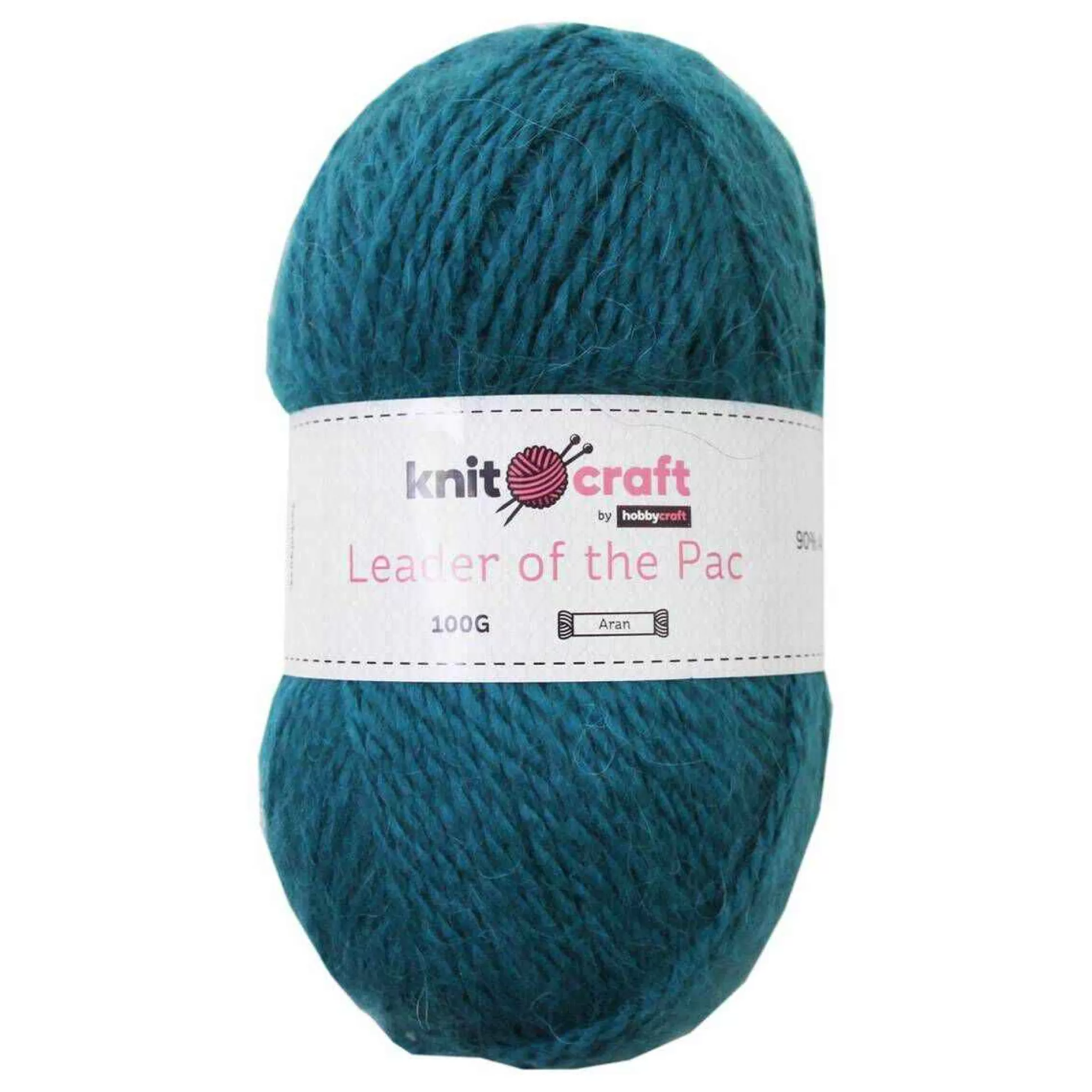 Knitcraft Green Teal Leader Of The Pac Aran Yarn 100G-Hobbycraft Discount