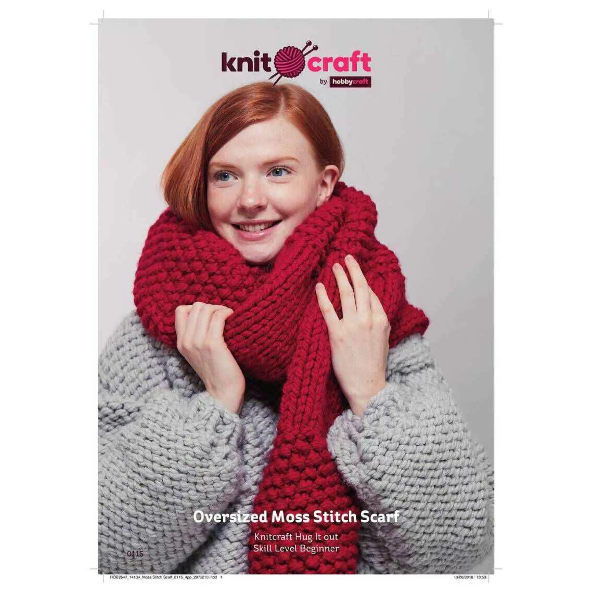 Knitcraft Oversized Moss Stitch Scarf Digital Pattern 0115-Hobbycraft New