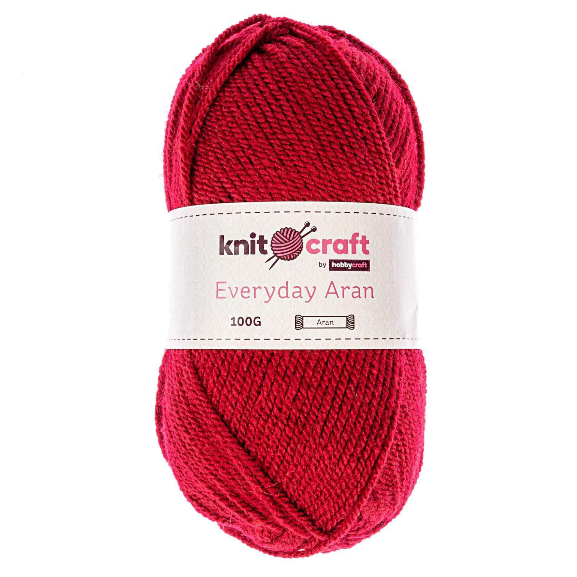 knitcraft_red_everyday_aran_yarn_100g_1.webp Knitcraft Red Everyday Aran Yarn 100G-Hobbycraft Fashion