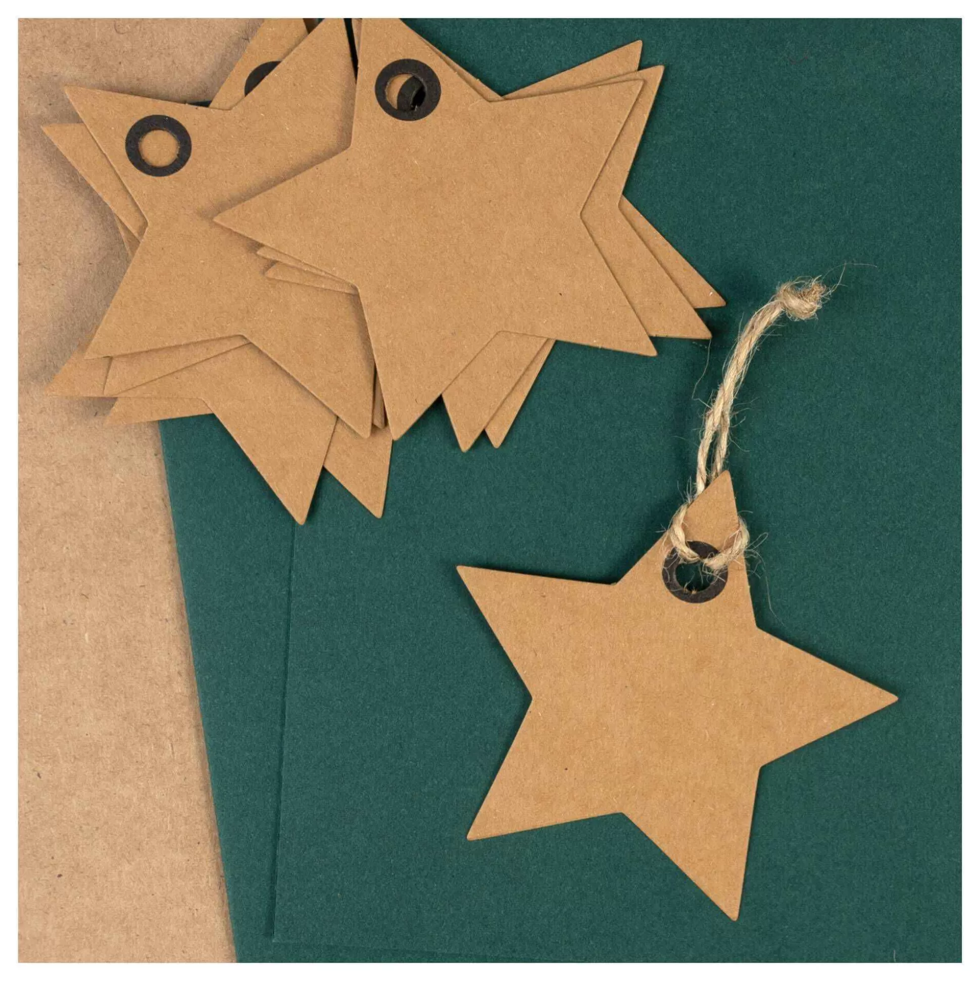 Kraft Star Gift Tags 10 Pack-Hobbycraft Shop