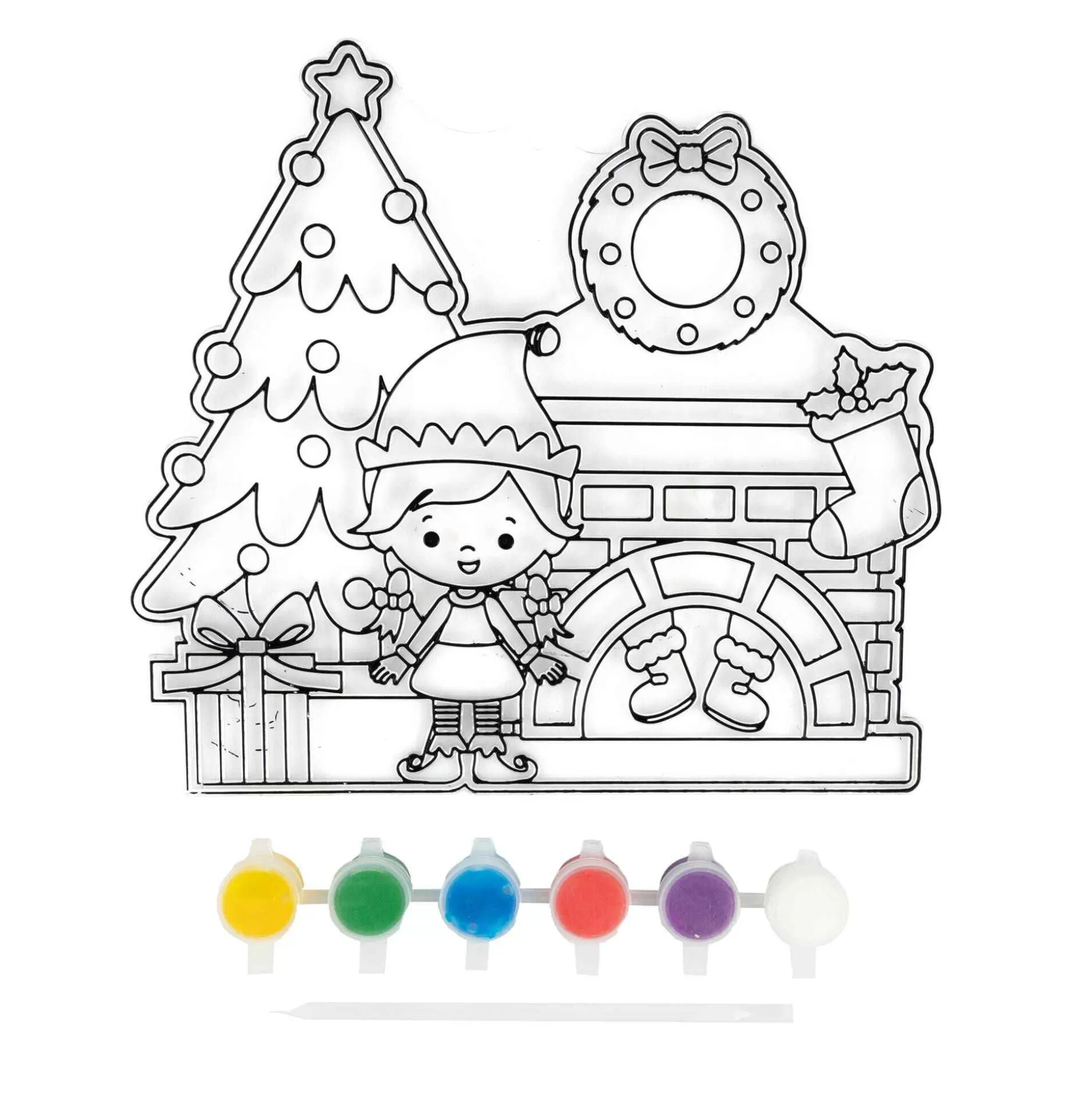 Large Christmas Scene Suncatcher Kit-Hobbycraft Cheap