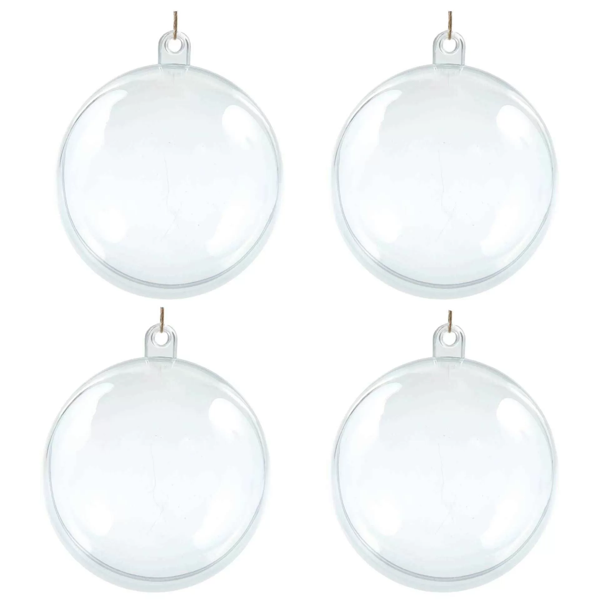 Large Fillable Baubles 8Cm 4 Pack-Hobbycraft Clearance