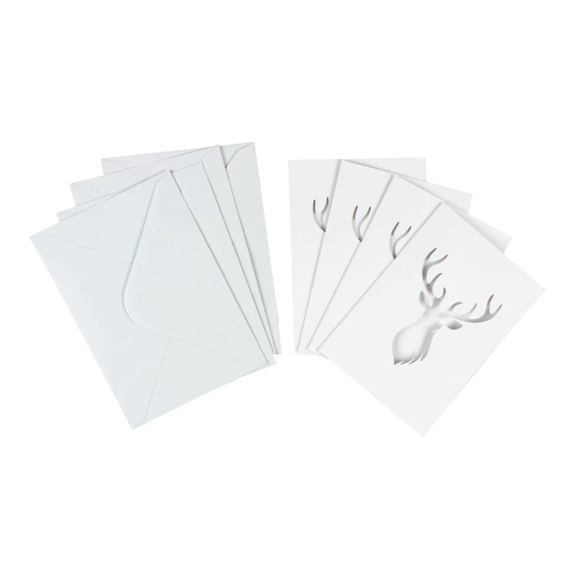 Laser Cut Reindeer Cards 6 X 4 Inches 4 Pack-Hobbycraft Outlet