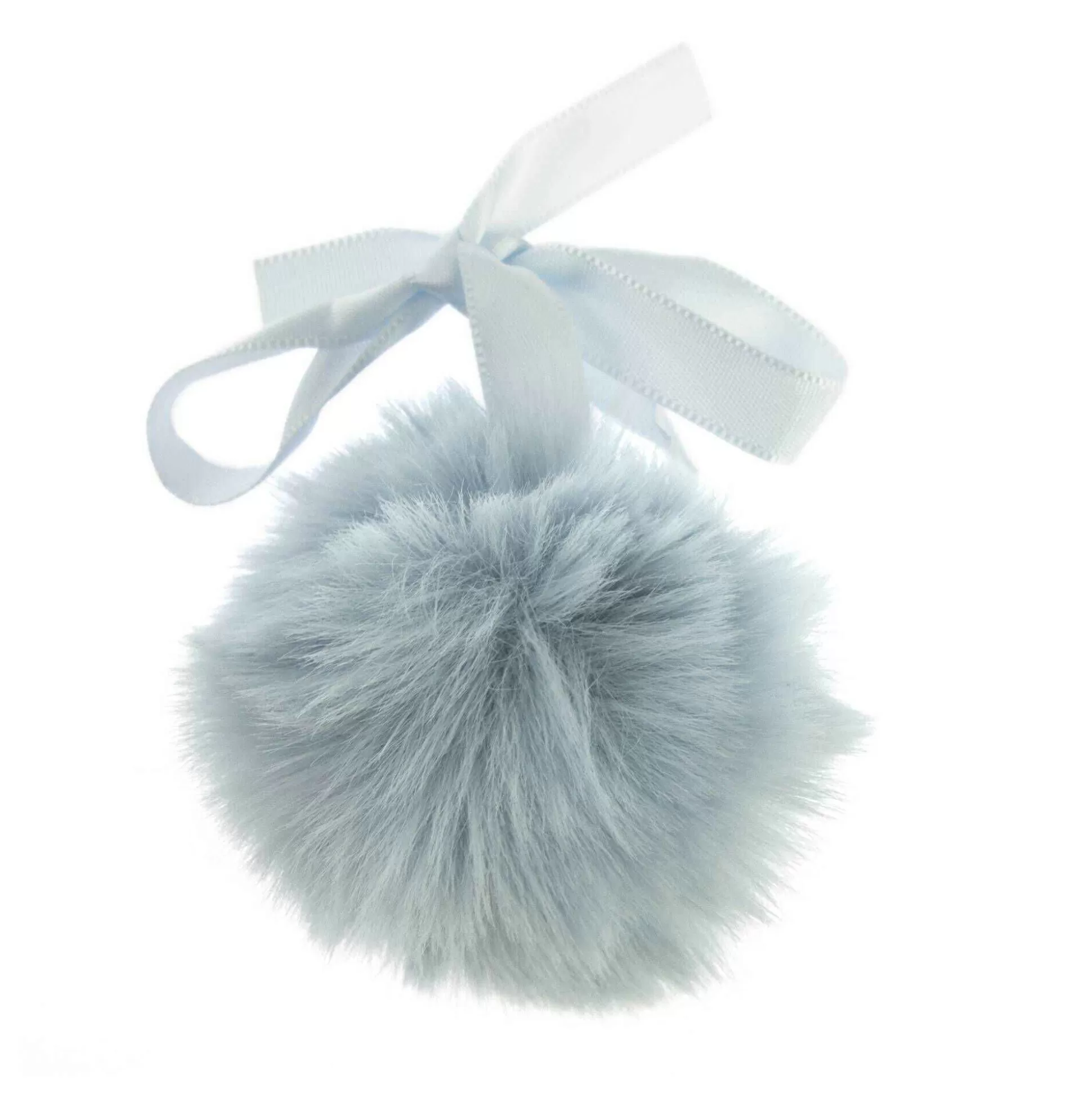 Light Blue Faux Fur Pom Pom 6Cm-Hobbycraft Cheap