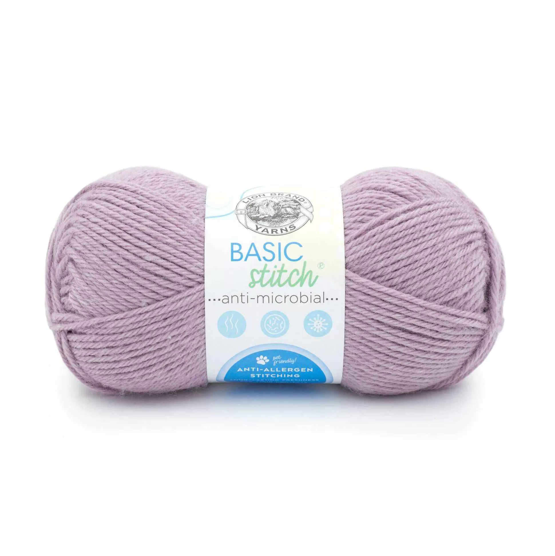 Lion Brand Lilac Basic Stitch Anti-Microbial Yarn 100G-Hobbycraft Cheap