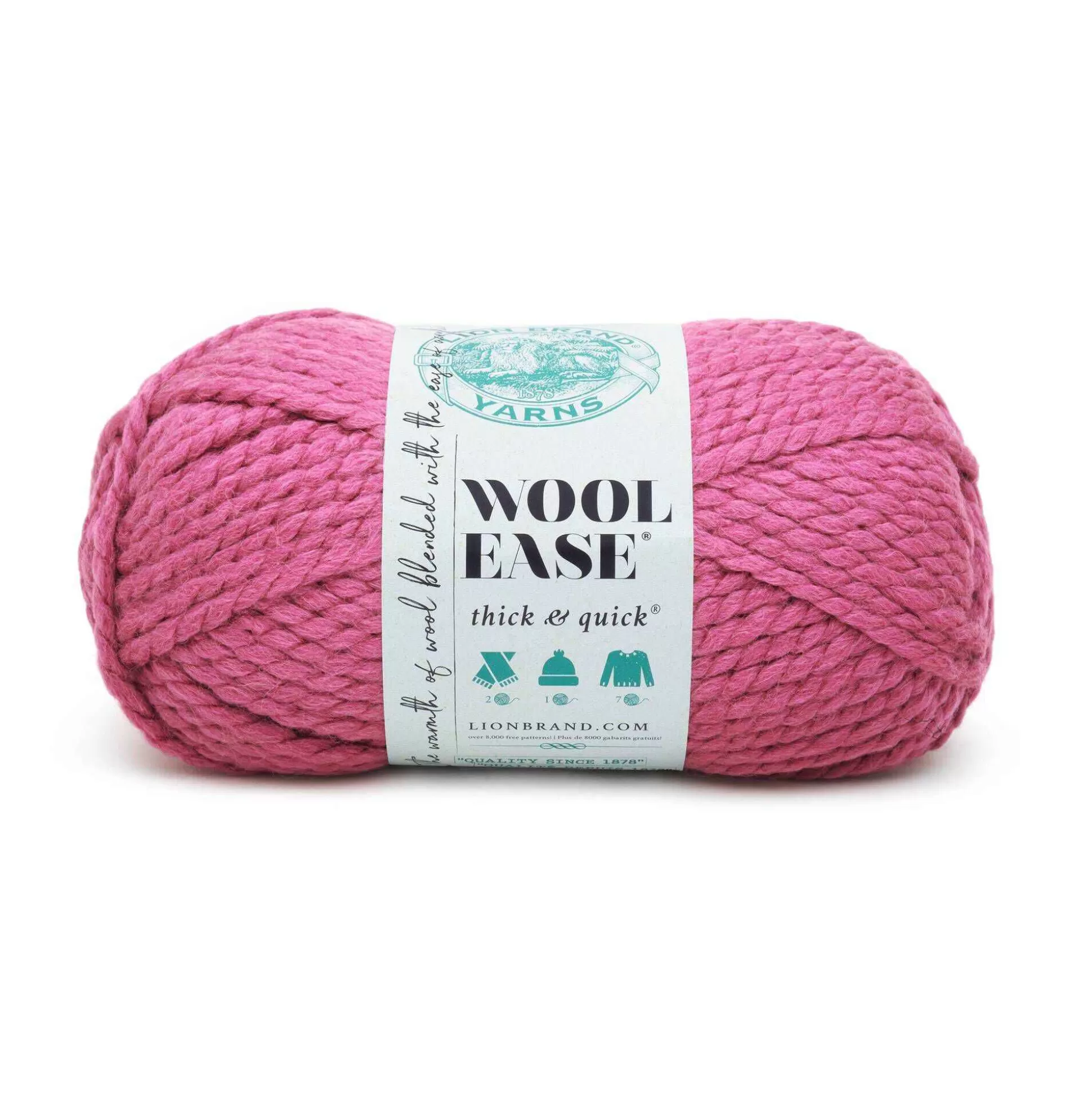 Lion Brand Raspberry Wool-Ease Thick & Quick Yarn 170G-Hobbycraft Hot