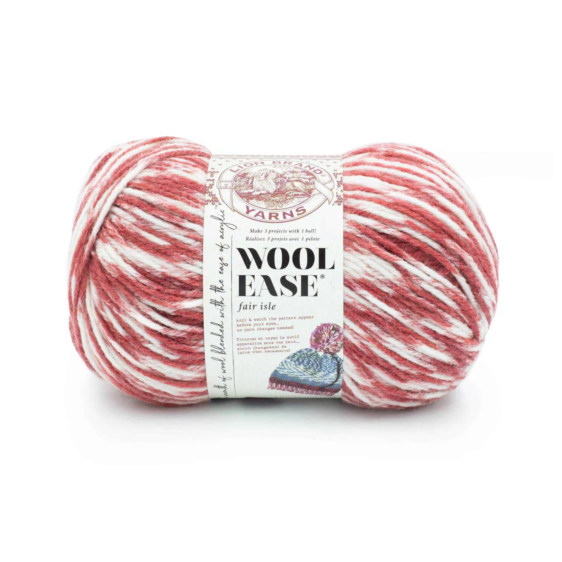 Lion Brand Rose Wool-Ease Fair Isle Yarn 150G-Hobbycraft Best Sale