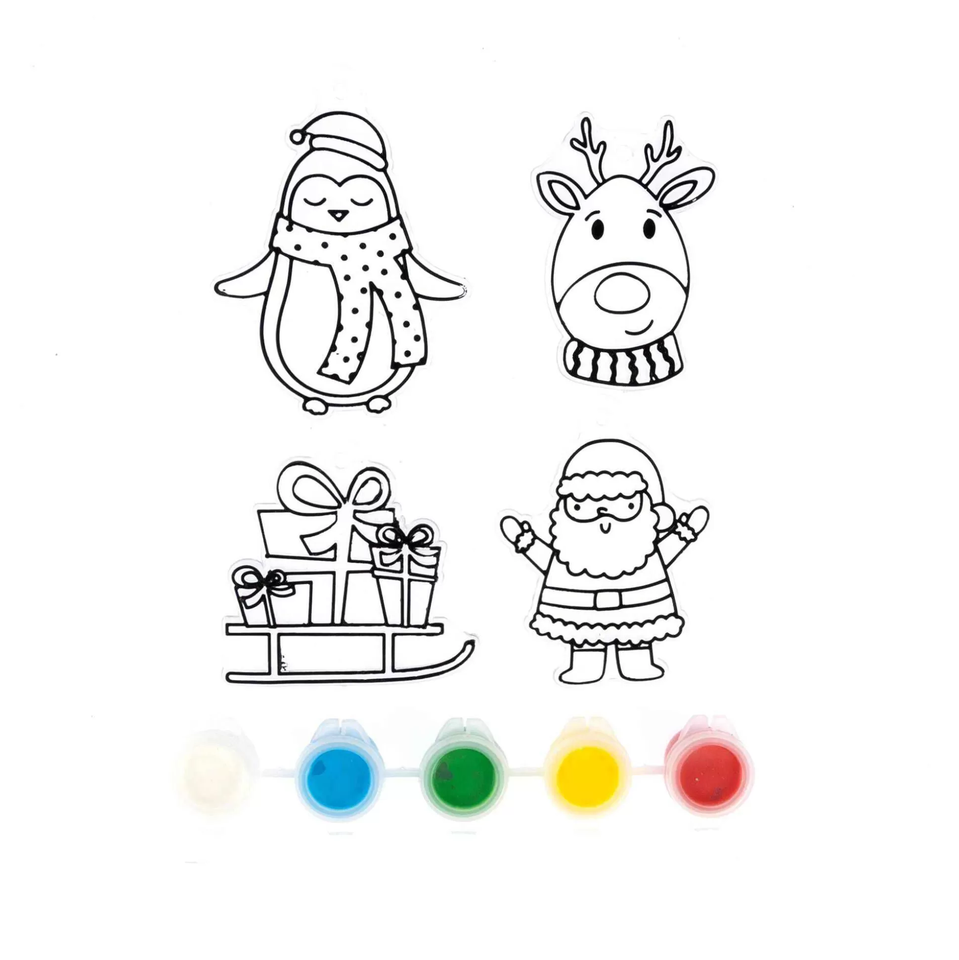 Mini Christmas Suncatchers 4 Pack-Hobbycraft Flash Sale