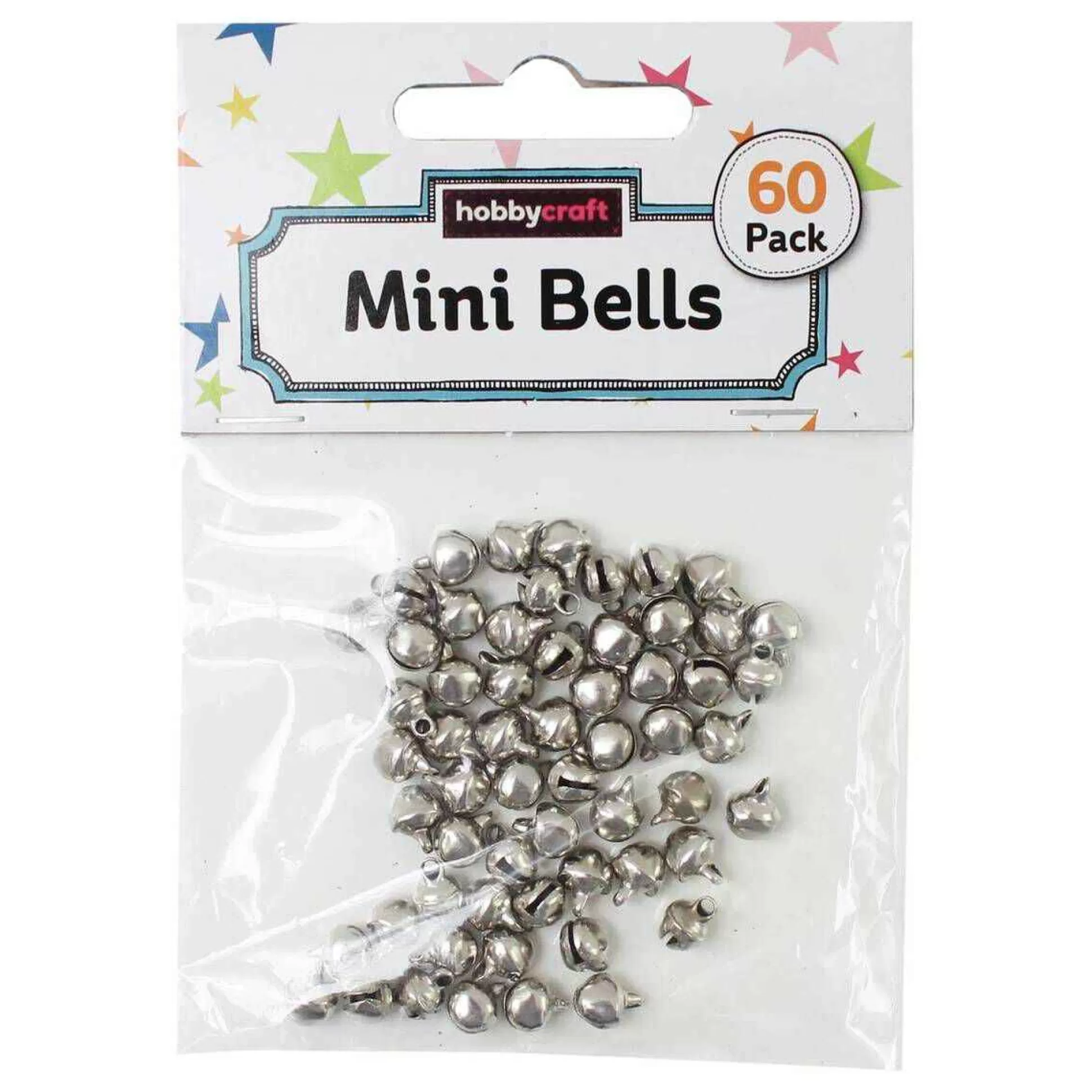 Mini Silver Jingle Bells 60 Pack-Hobbycraft Fashion