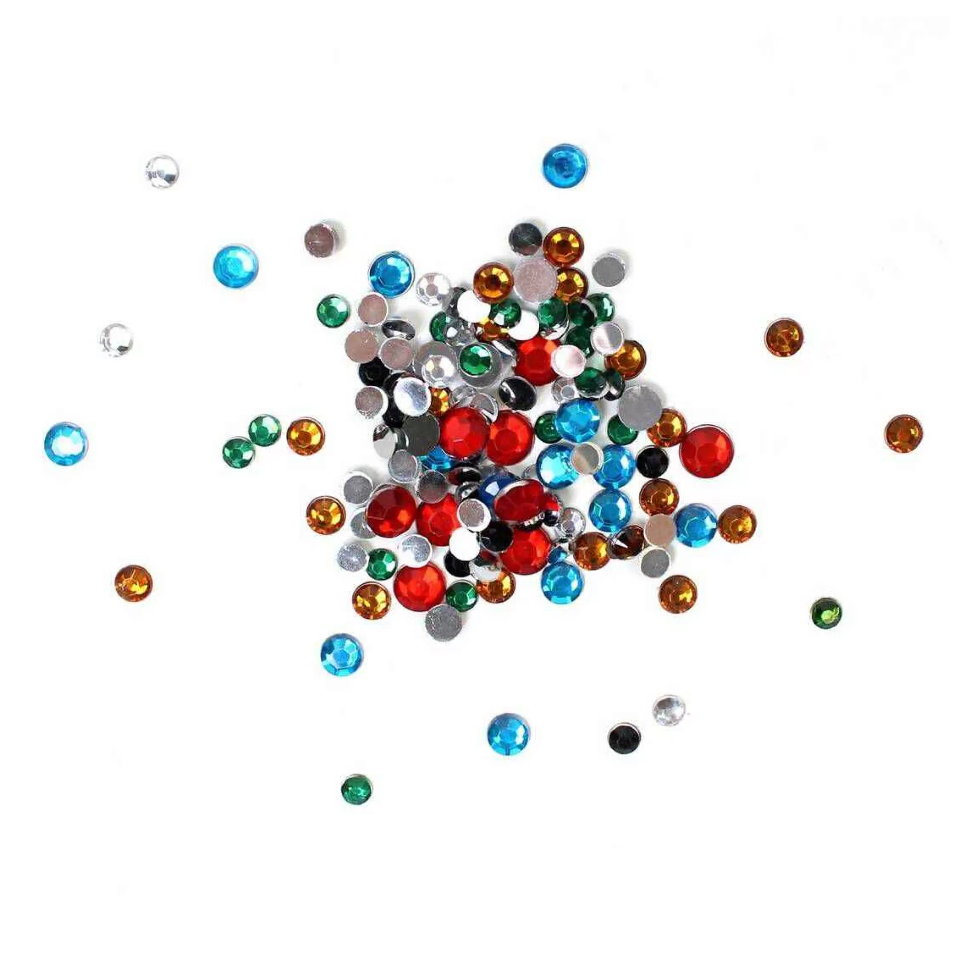 Multi Assorted Round Gems 90G-Hobbycraft New