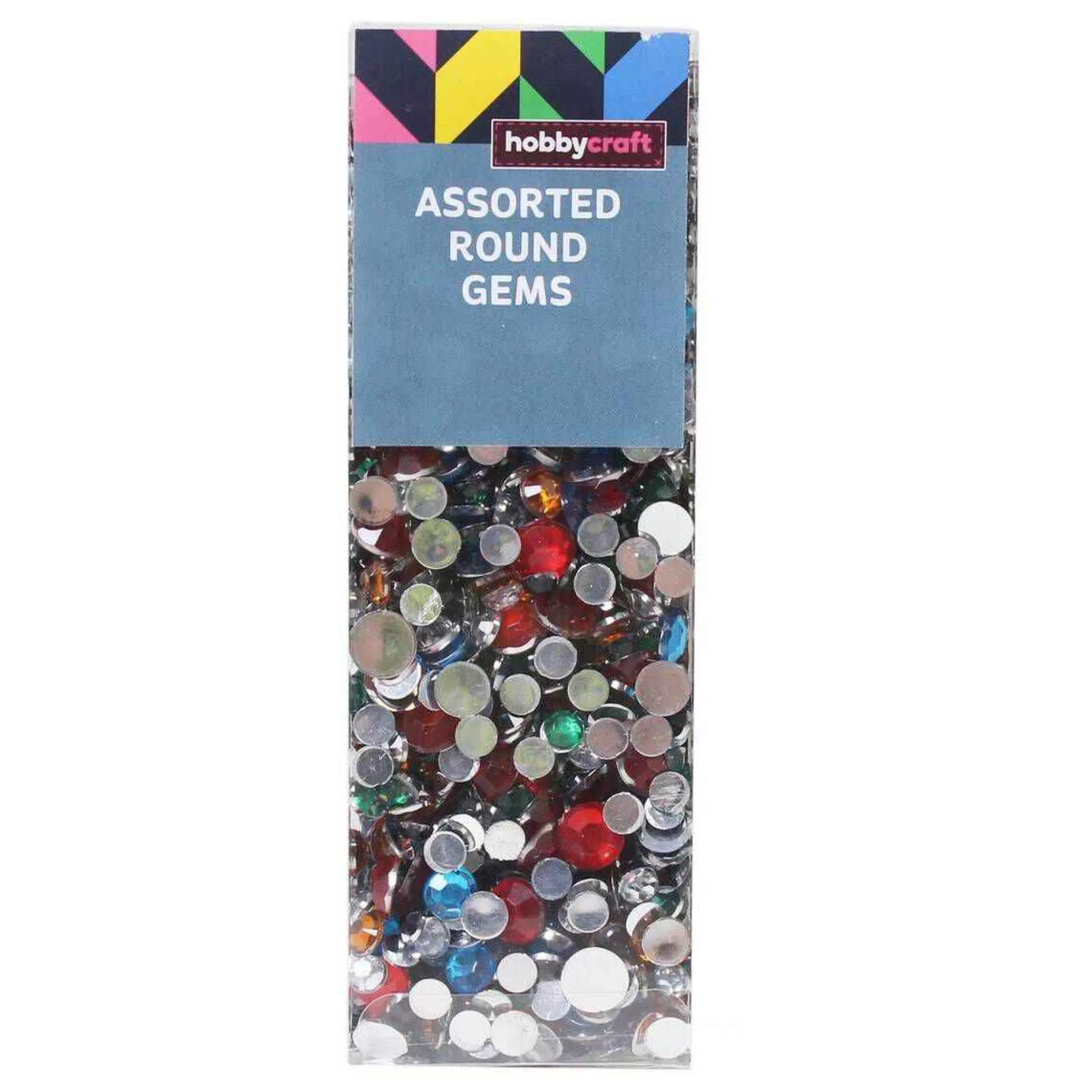 Multi Assorted Round Gems 90G-Hobbycraft New