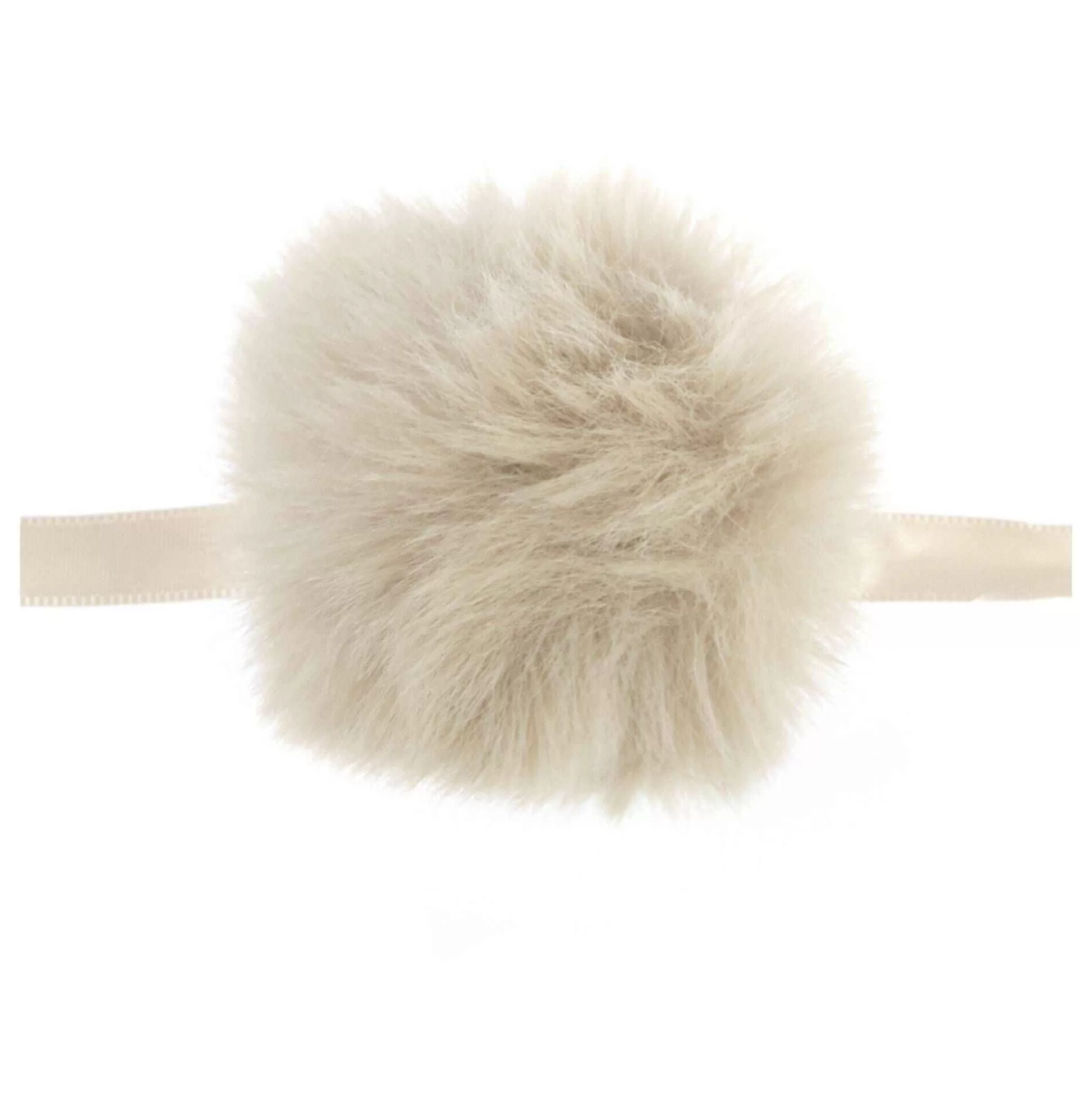 Natural Faux Fur Pom Pom 6Cm-Hobbycraft New