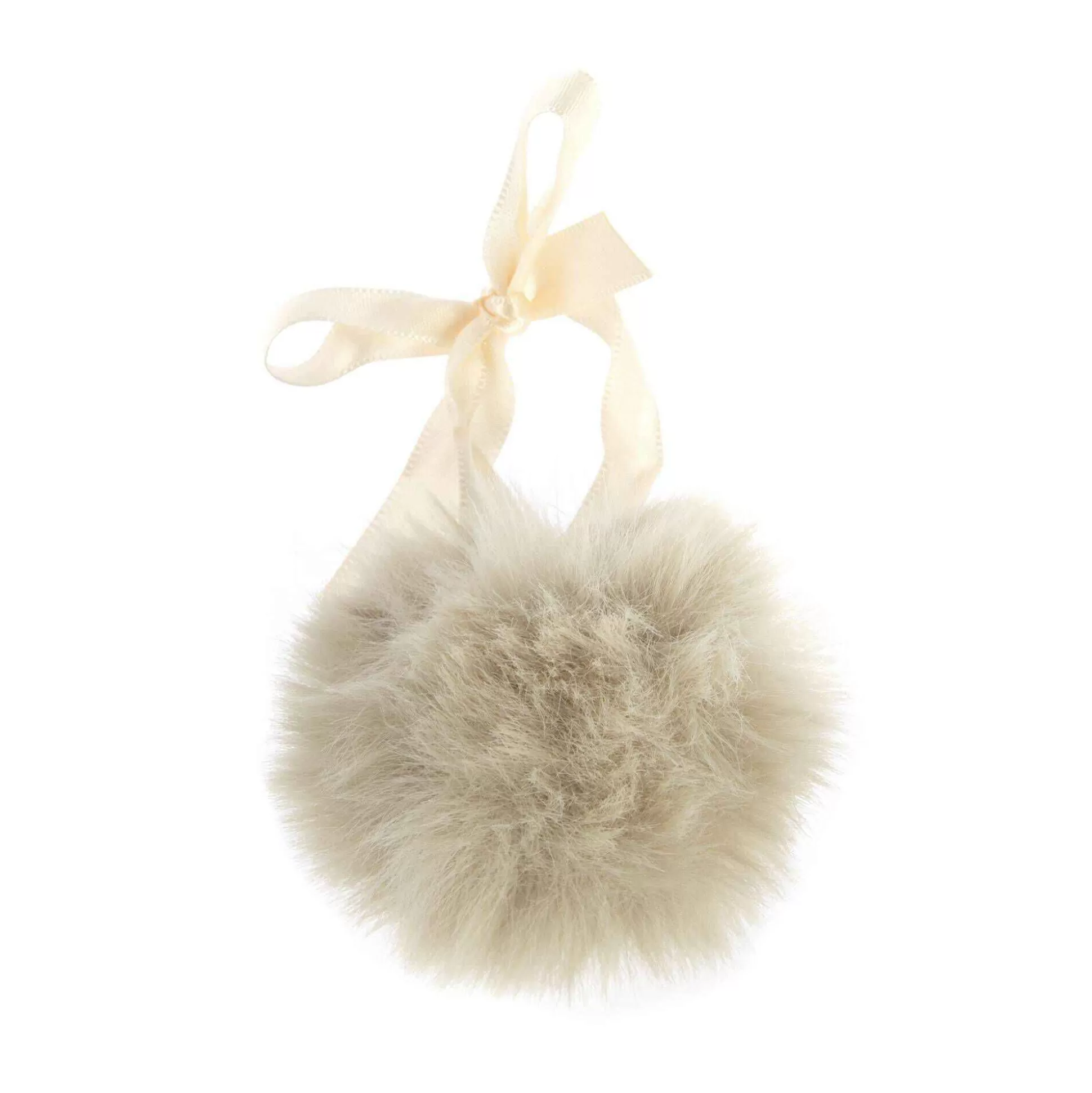 Natural Faux Fur Pom Pom 6Cm-Hobbycraft New