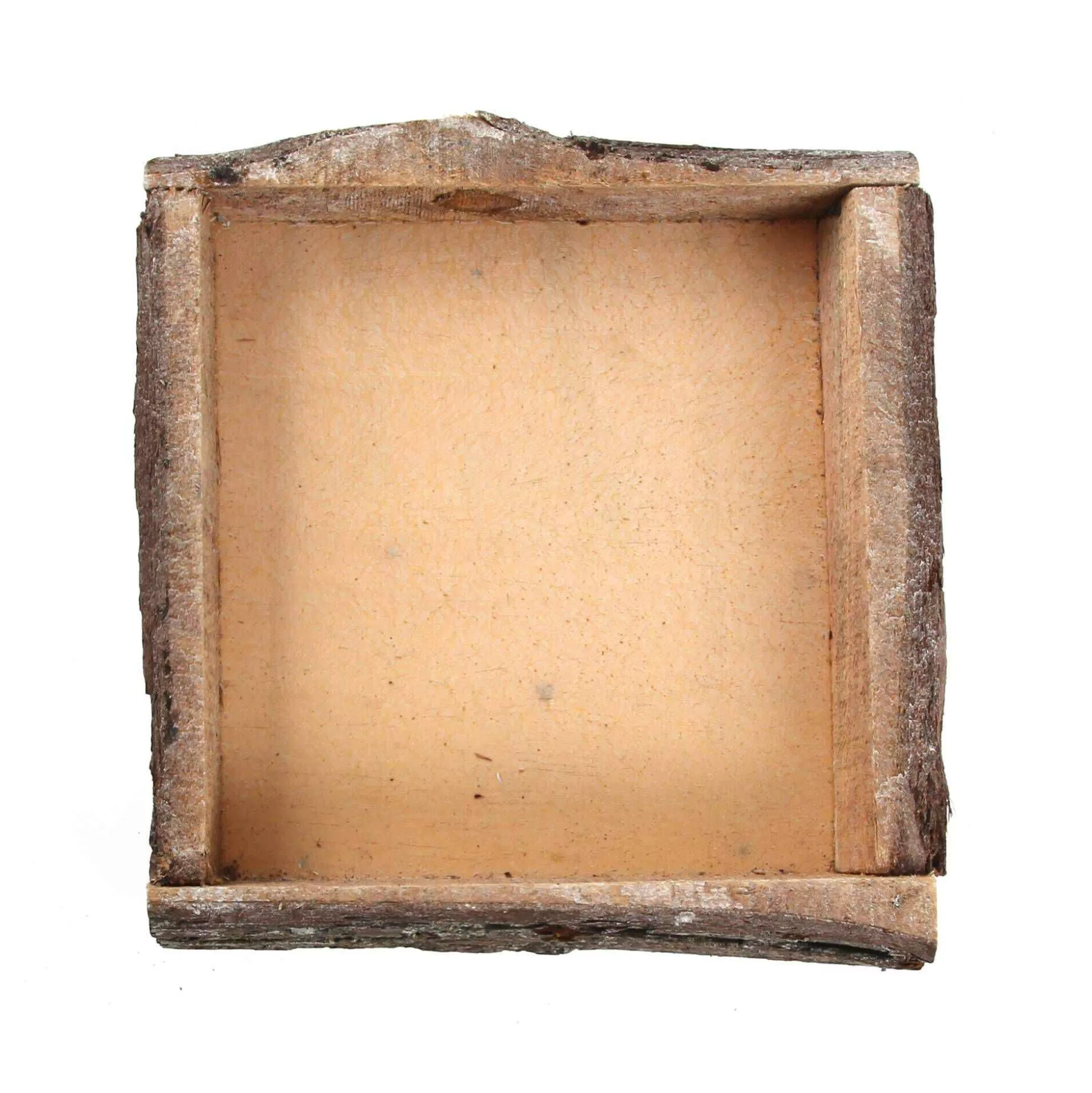 Natural Wash Bark Wooden Tray 25Cm X 25Cm X 4Cm-Hobbycraft Store