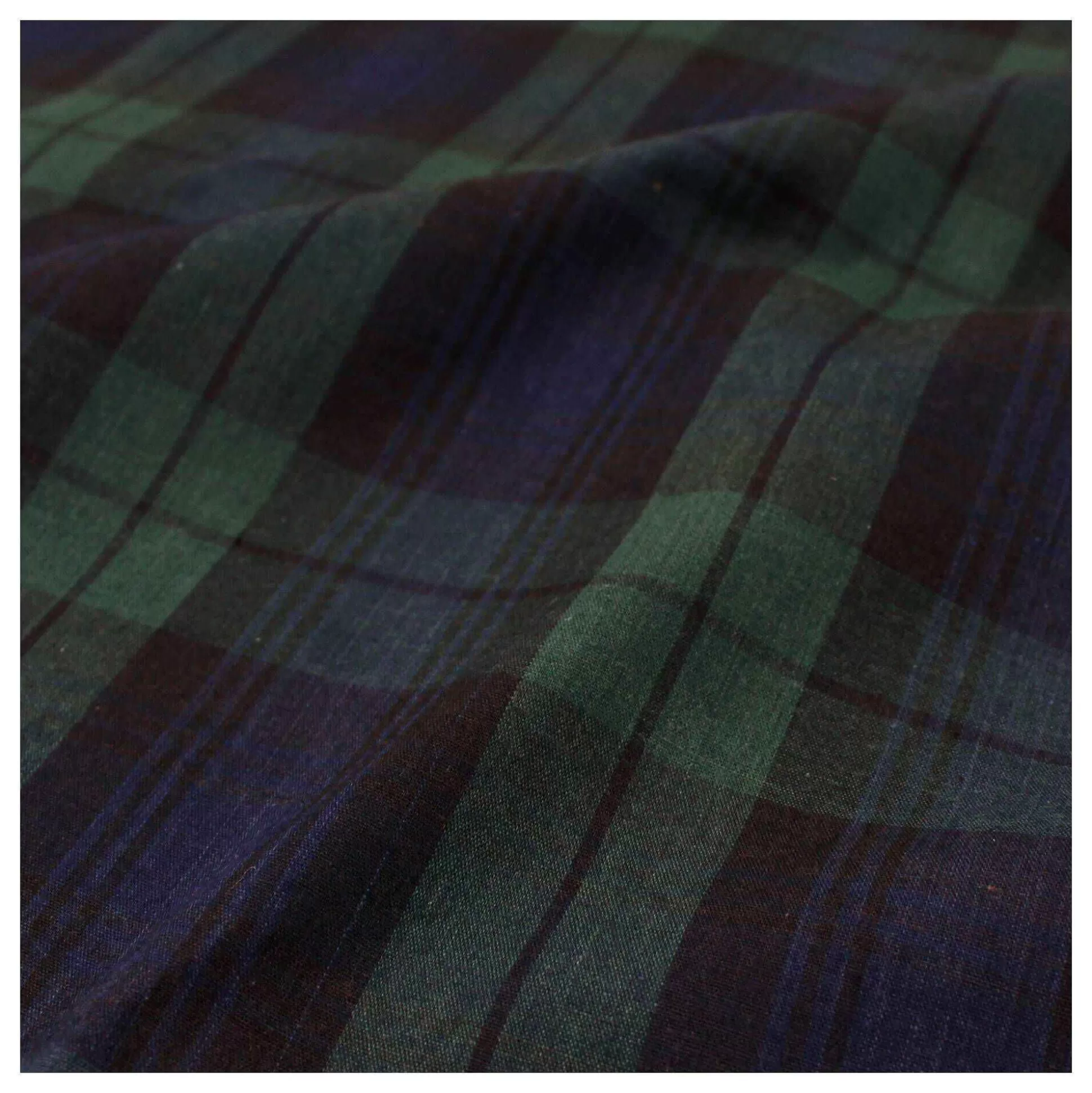 Navy And Green Tartan Polycotton Fabric By The Metre-Hobbycraft New