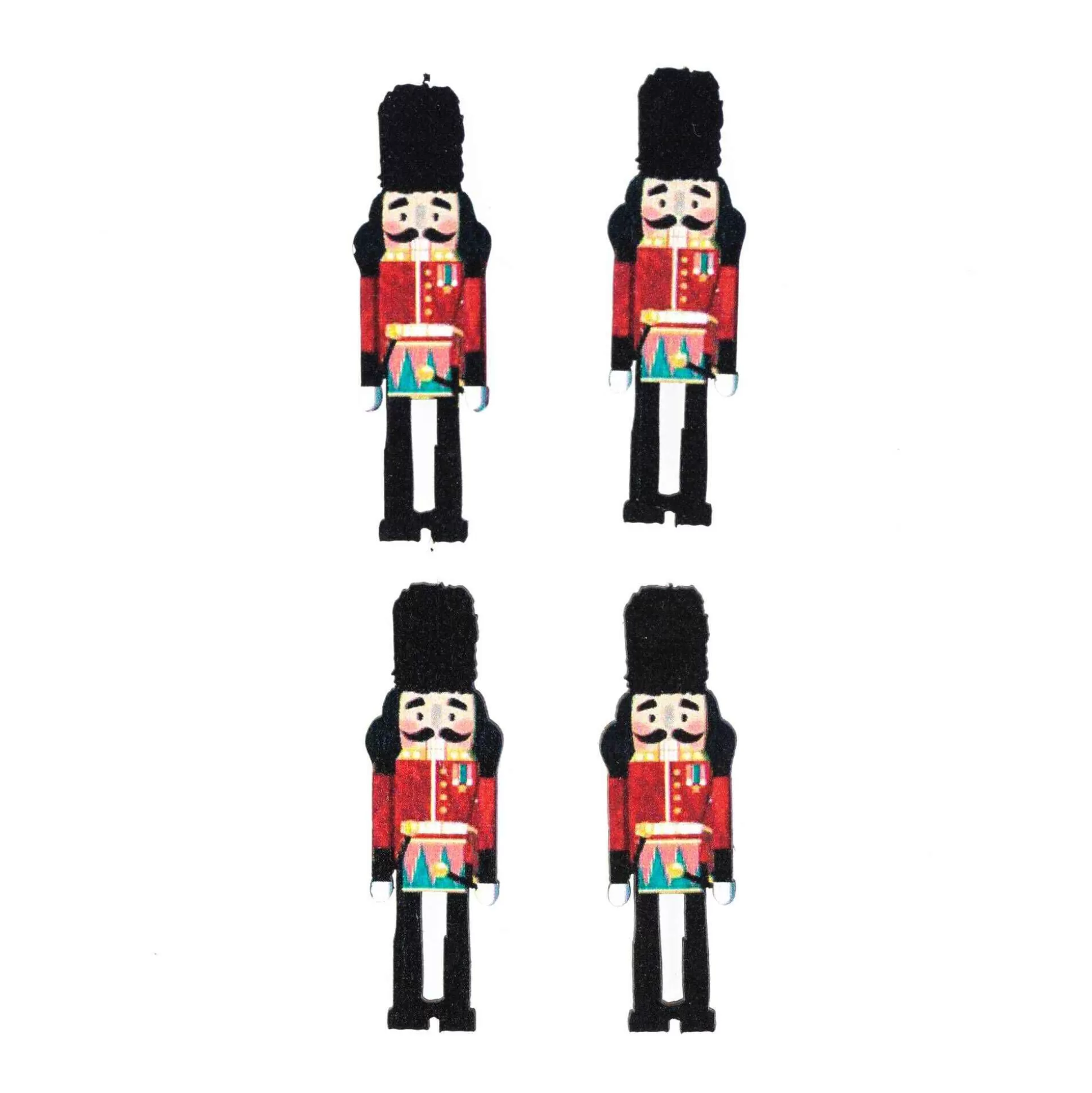 Nutcracker Wooden Toppers 4 Pack-Hobbycraft Best