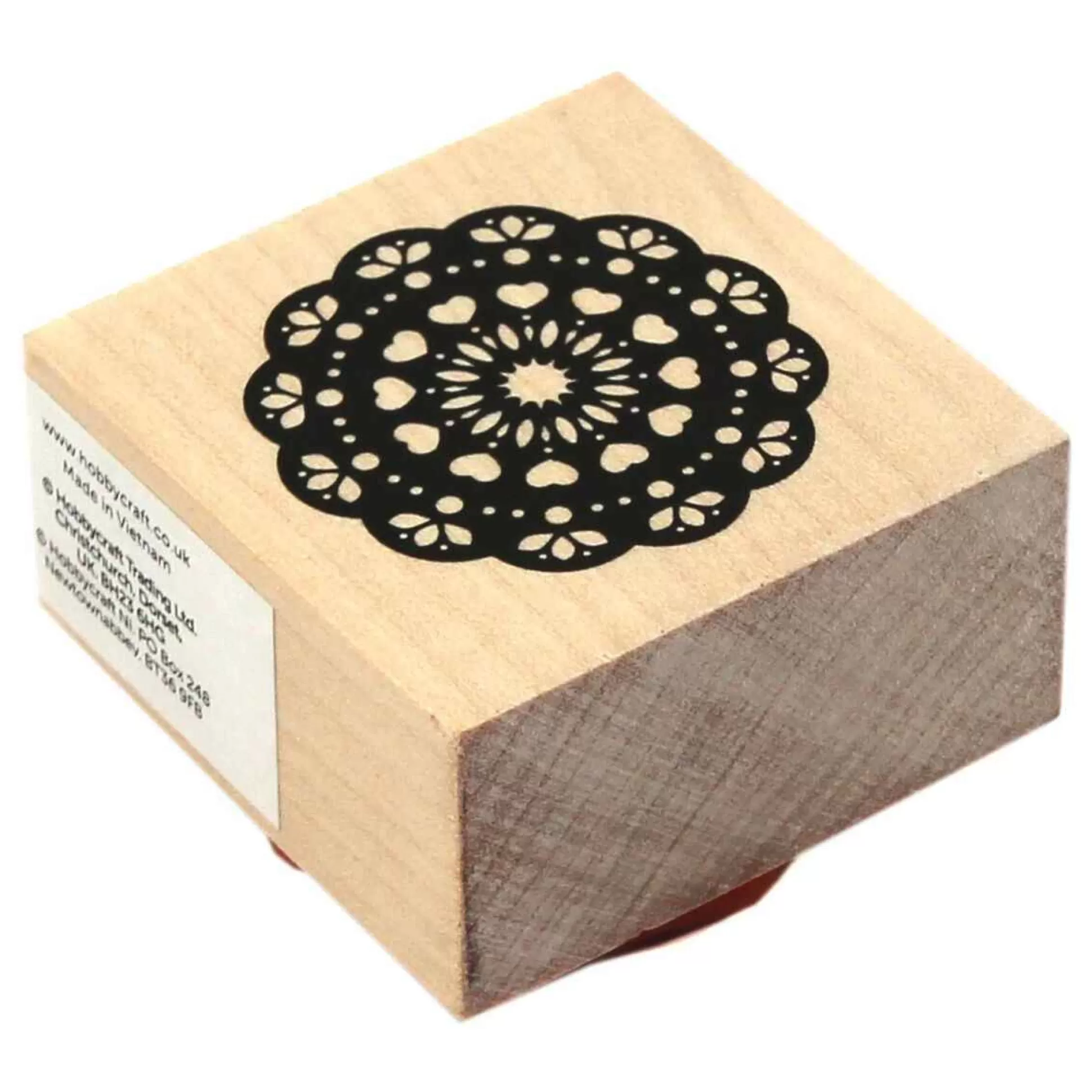 Pattern Wooden Stamp 3.8Cm X 3.8Cm-Hobbycraft Shop