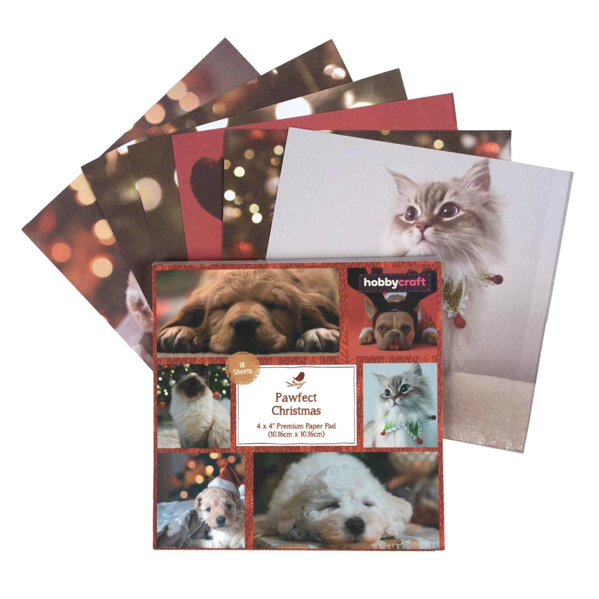 Pawfect Christmas 4 X 4 Inches Paper Pad 18 Sheets-Hobbycraft Best Sale