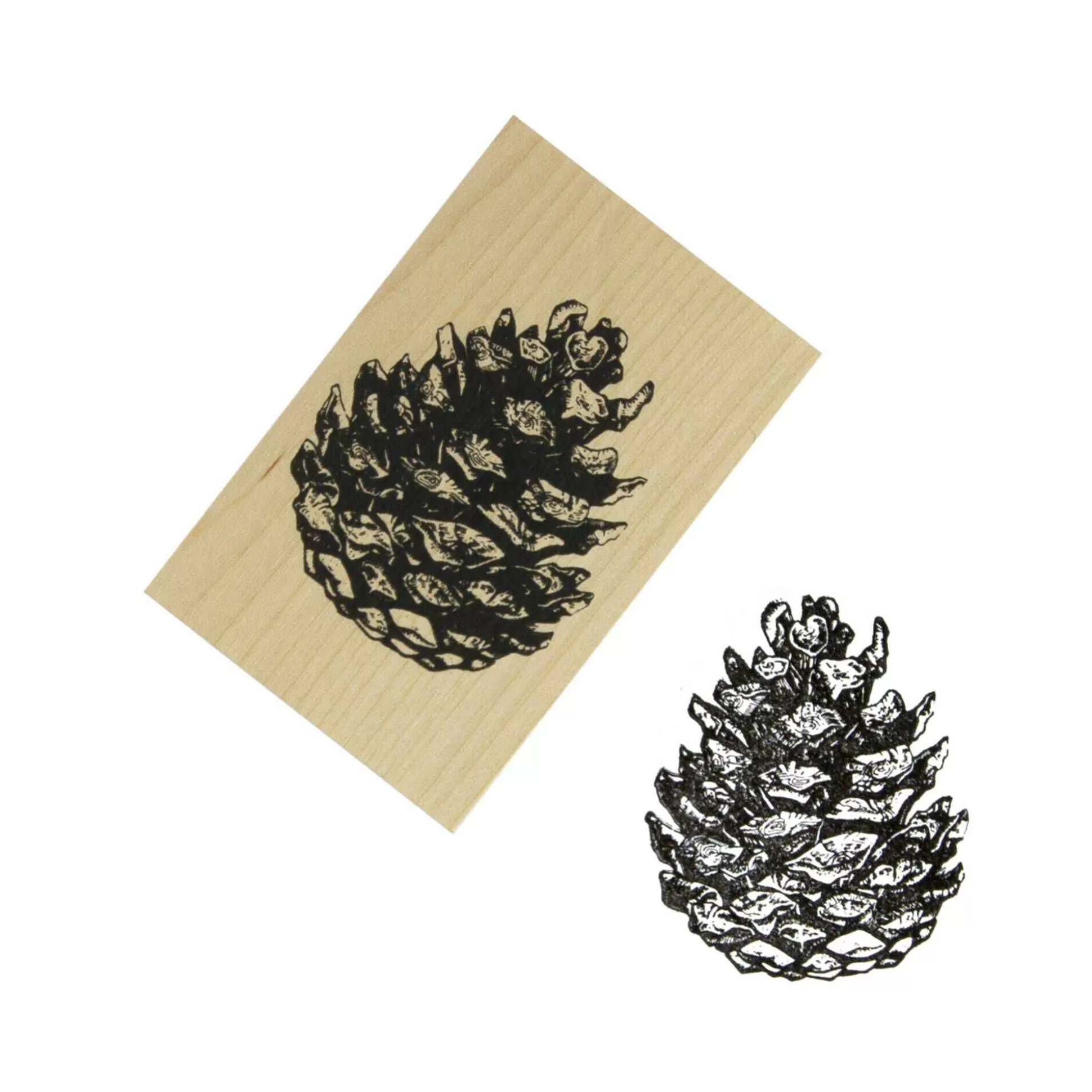 Pinecone Wooden Stamp 5Cm X 7.6Cm-Hobbycraft Cheap
