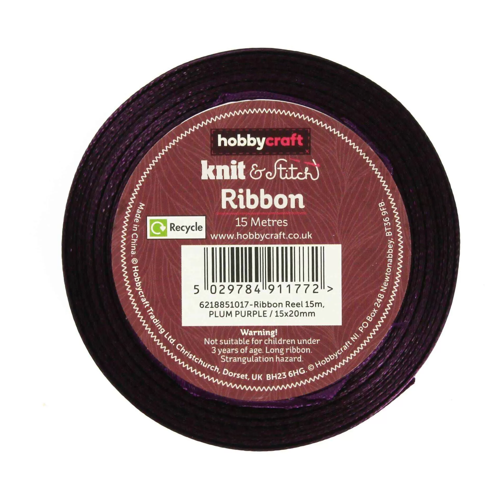 Plum Purple Satin Ribbon 20Mm X 15M-Hobbycraft Best Sale