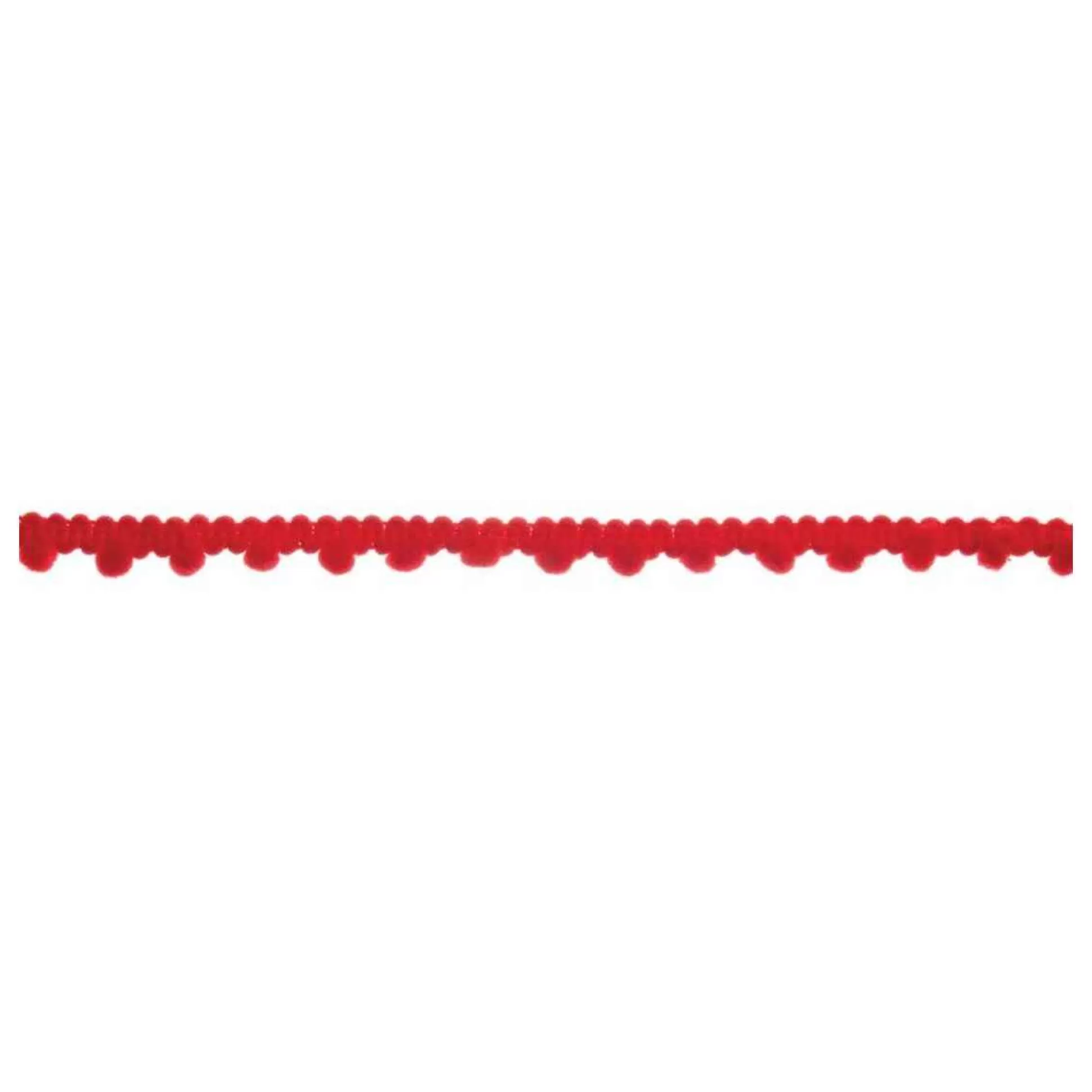 Red 7Mm Pom Pom Trim By The Metre-Hobbycraft Fashion