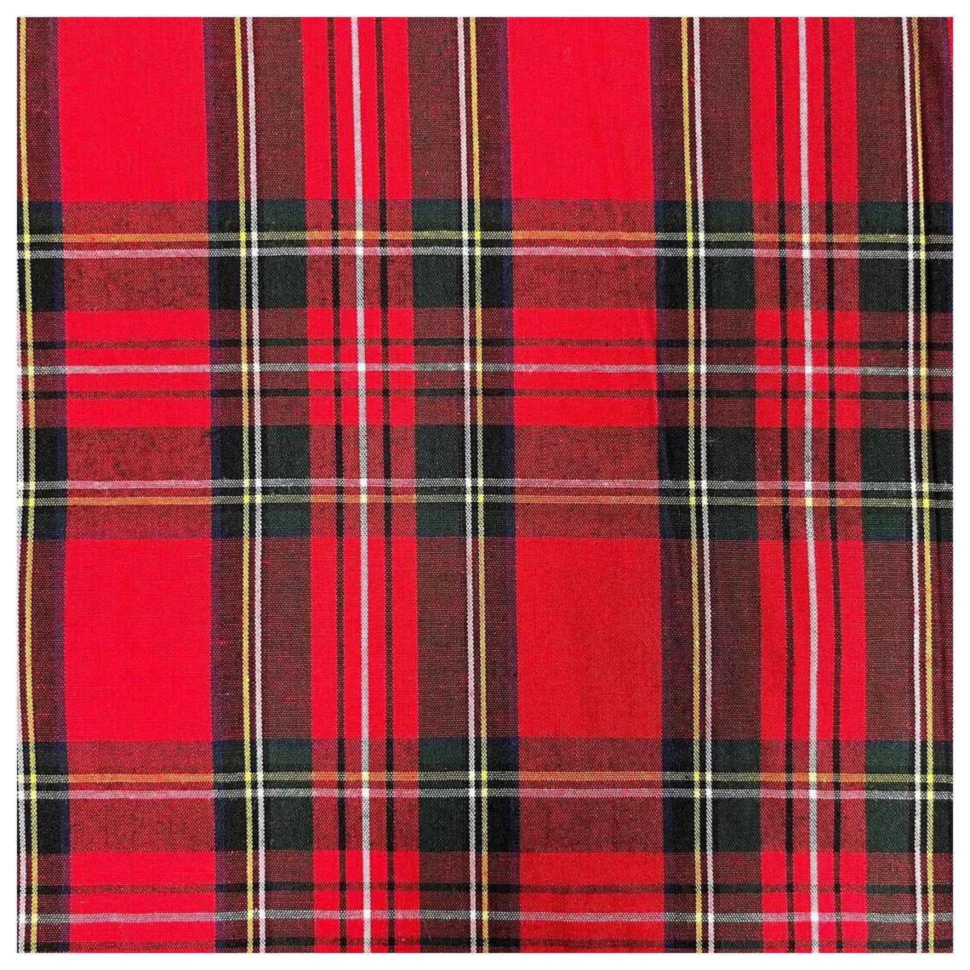 Red And Green Tartan Polycotton Fabric By The Metre-Hobbycraft Shop