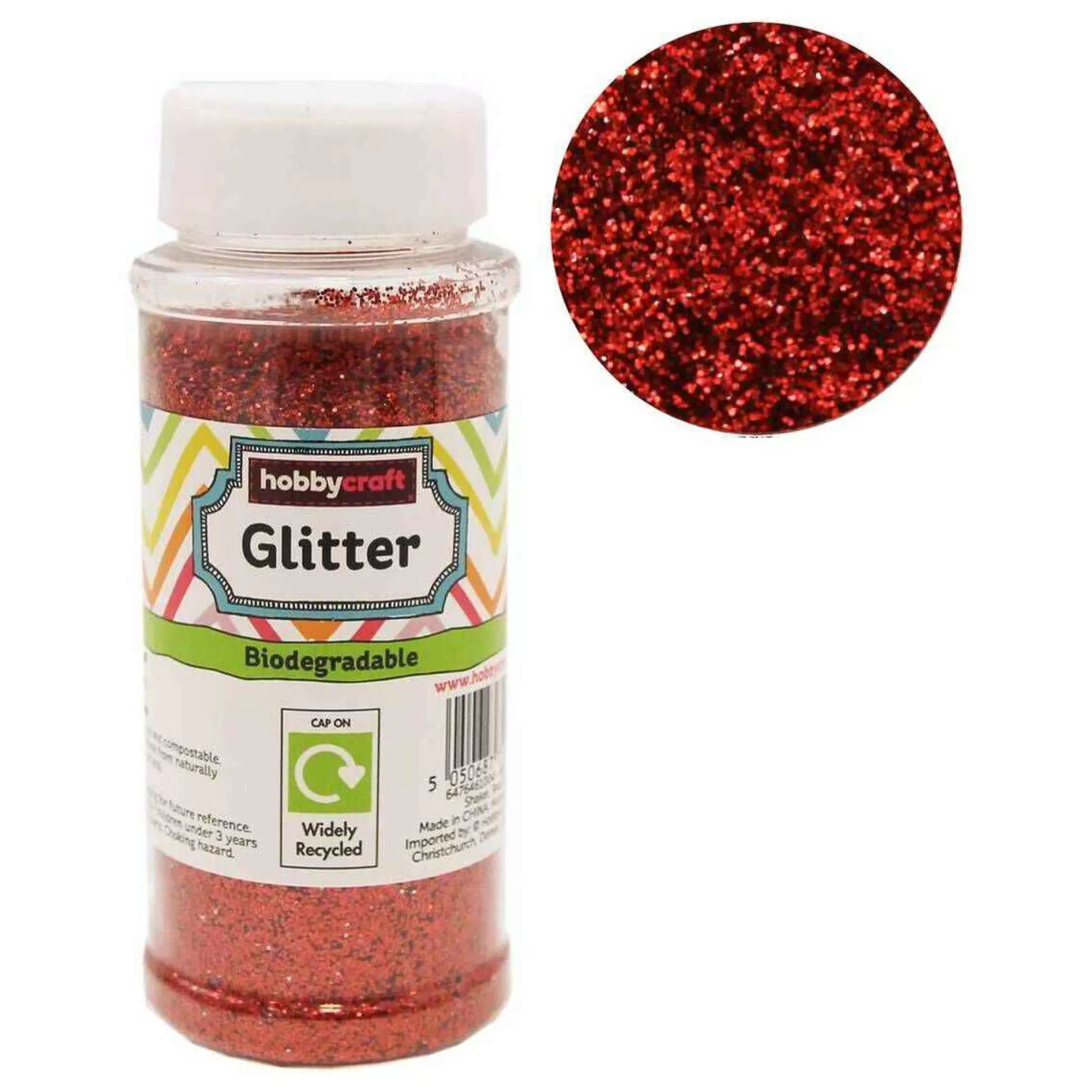 Red Biodegradable Glitter Shaker 80G-Hobbycraft Shop