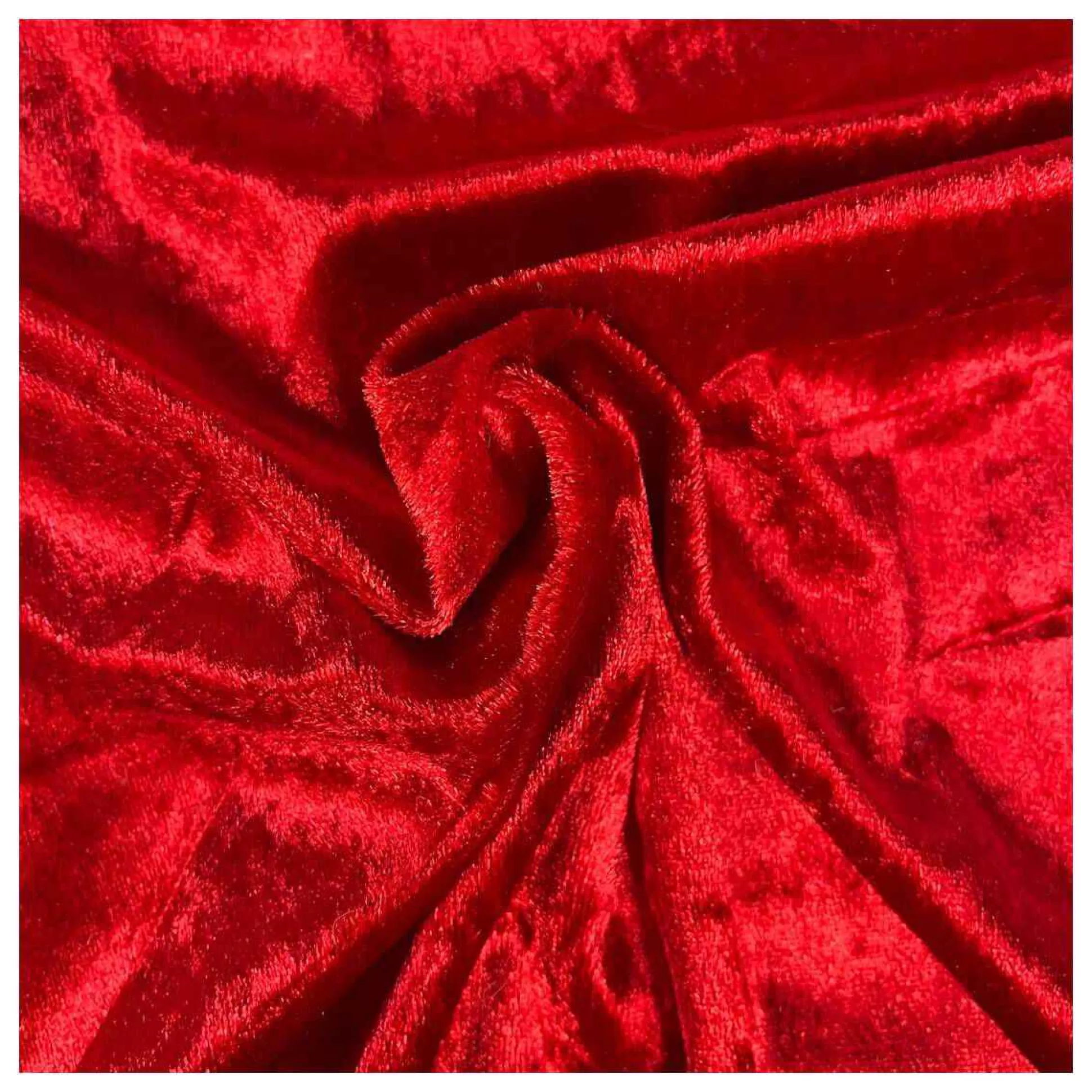 Red Crushed Velour Fabric By The Metre-Hobbycraft Sale