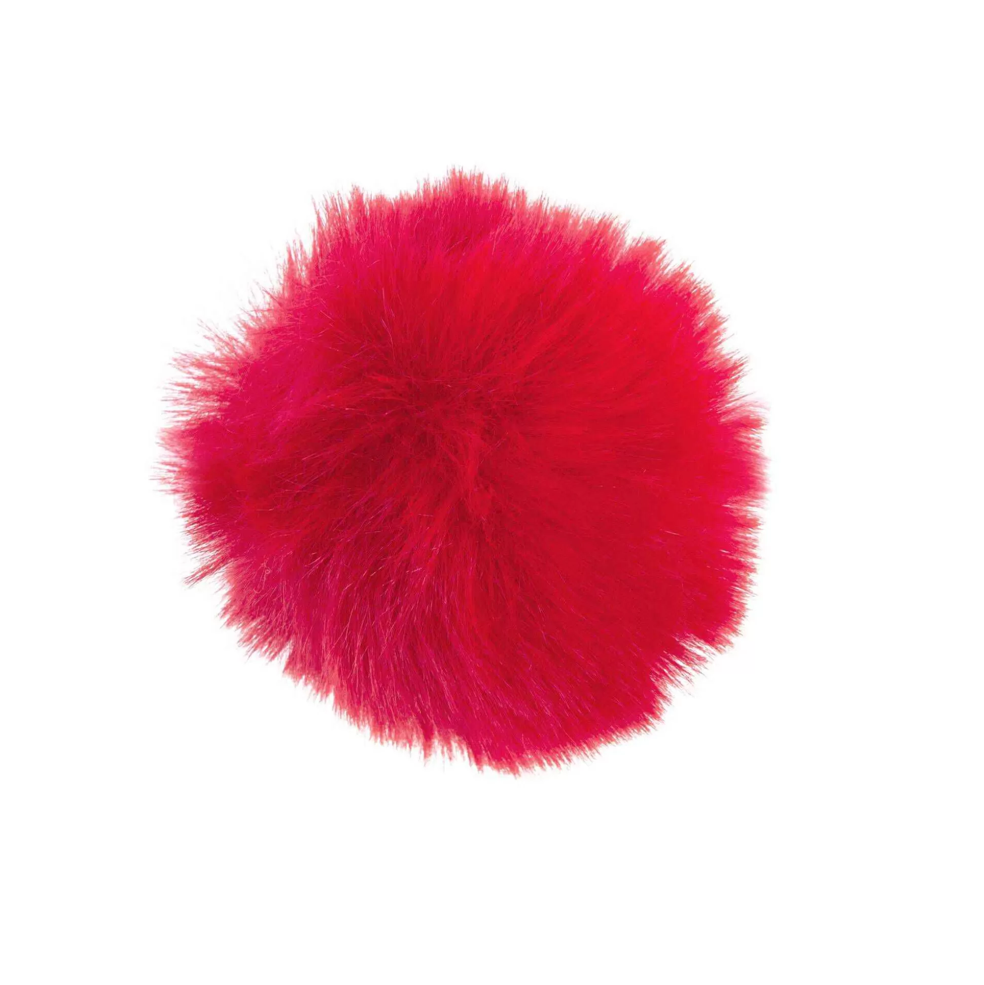 Red Faux Fur Pom Pom 6Cm-Hobbycraft Cheap