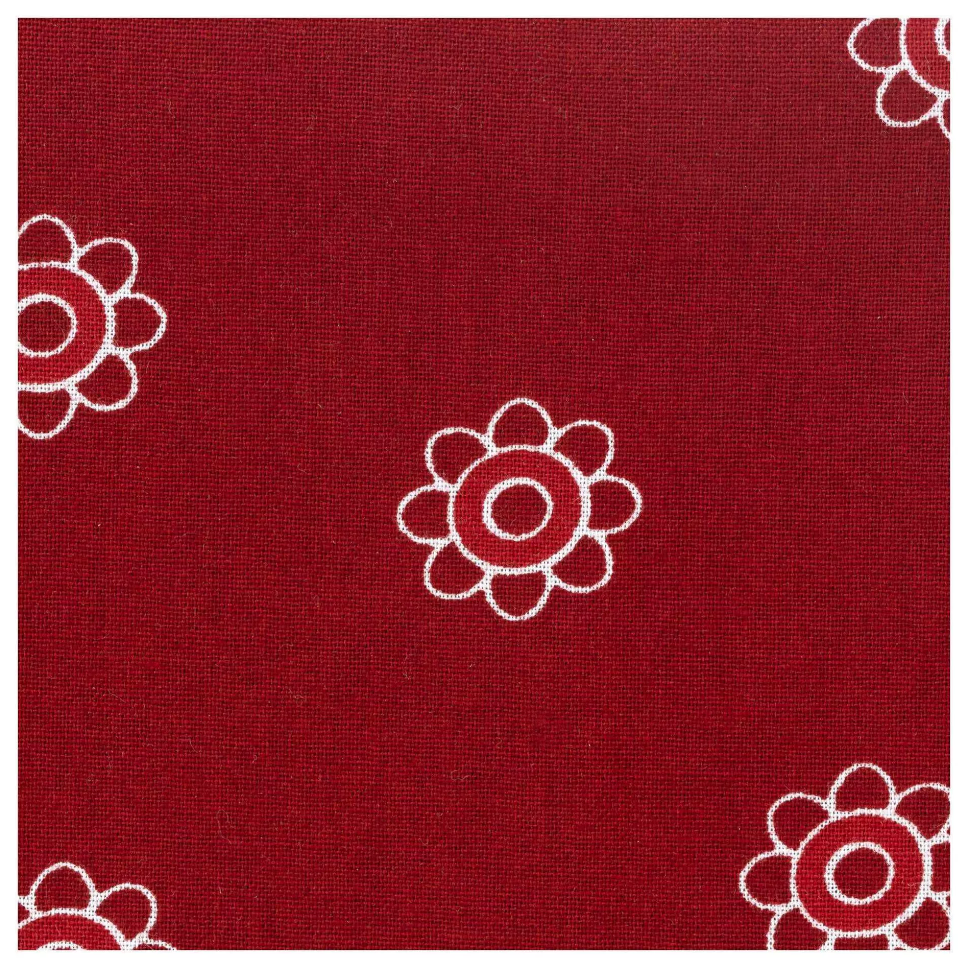 Red Flower Single Cotton Fat Quarter-Hobbycraft New