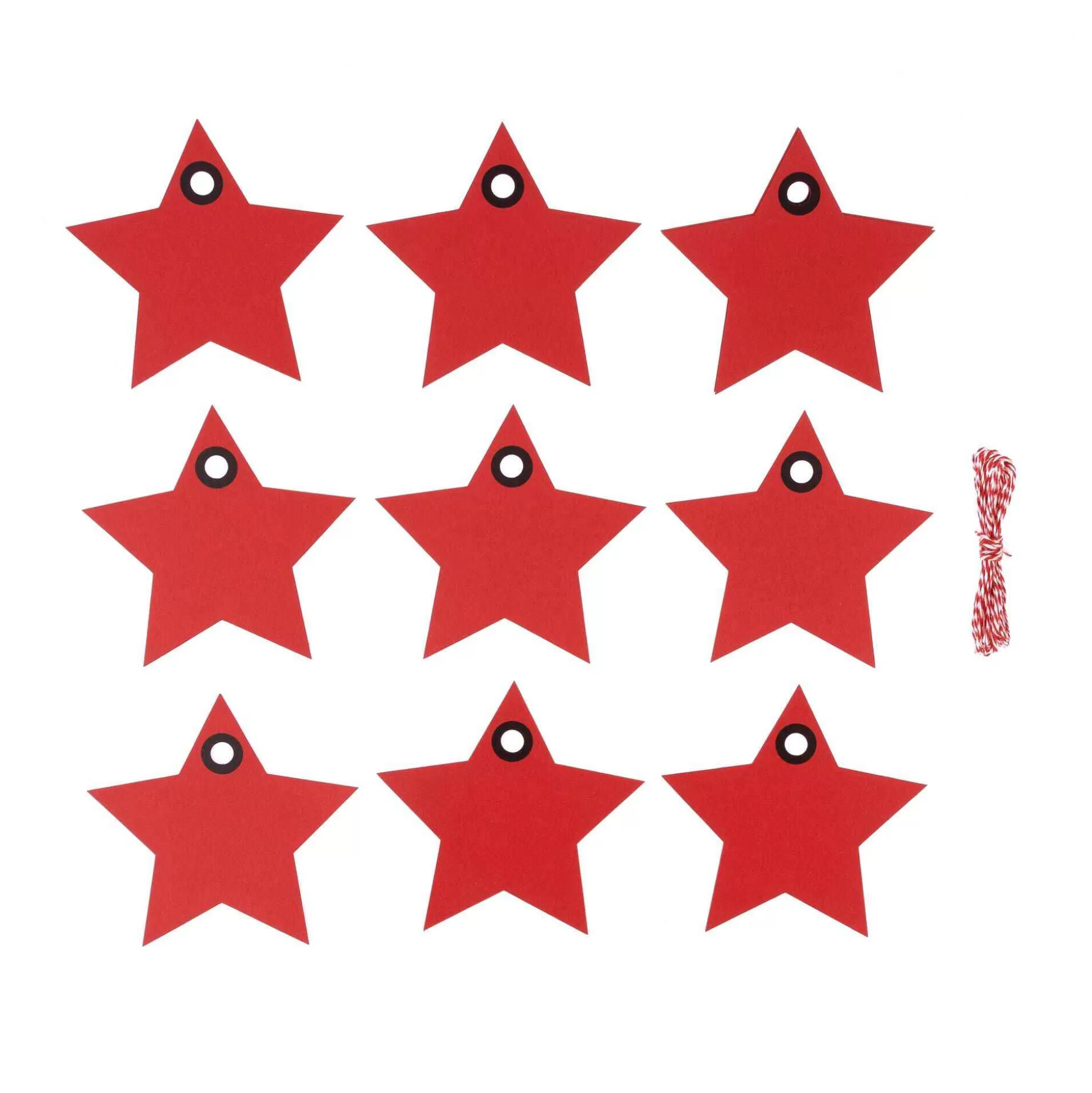Red Star Gift Tags 10 Pack-Hobbycraft New