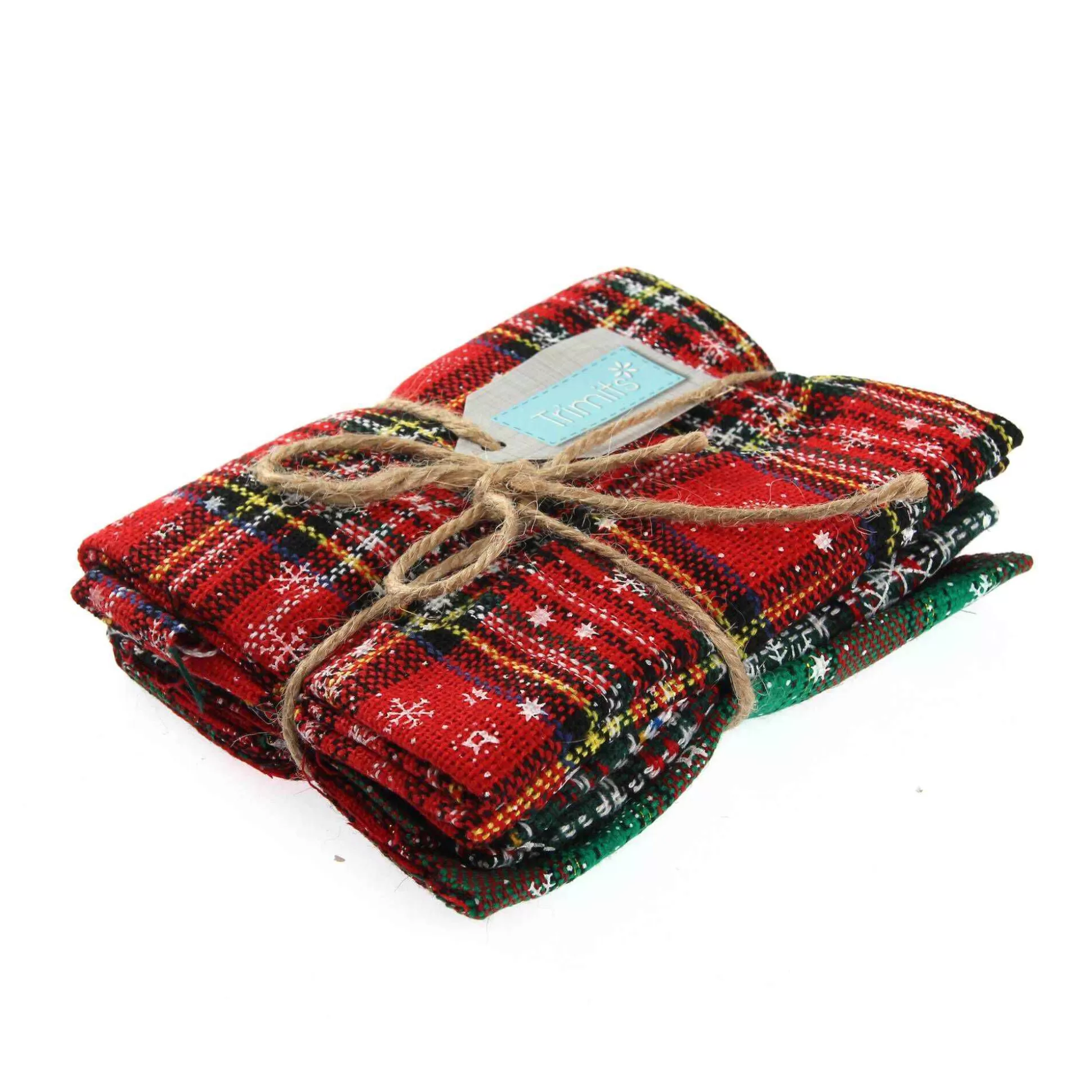 Red Tartan Fat Quarters 4 Pack-Hobbycraft Store