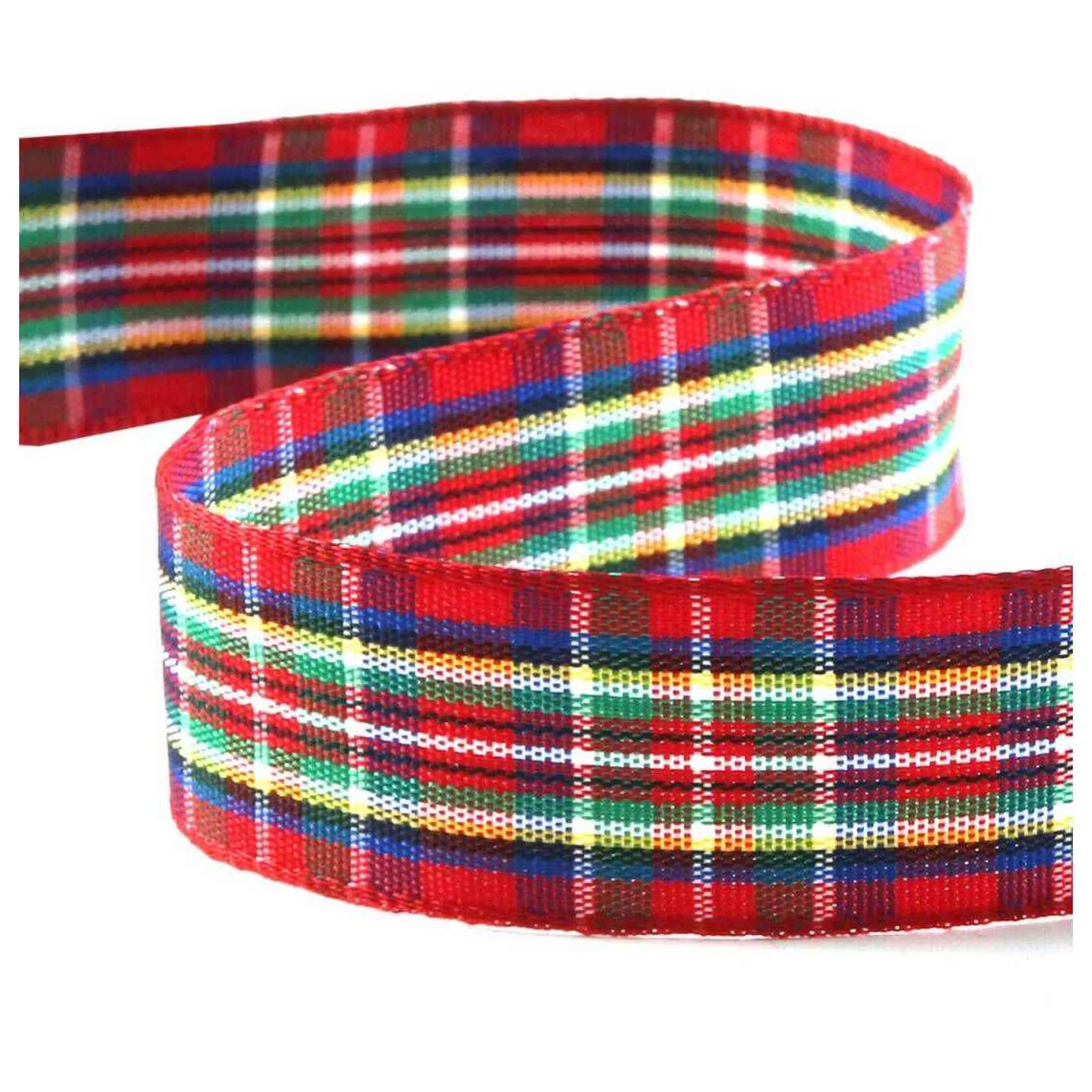 Red Tartan Ribbon 24Mm X 5M-Hobbycraft Fashion