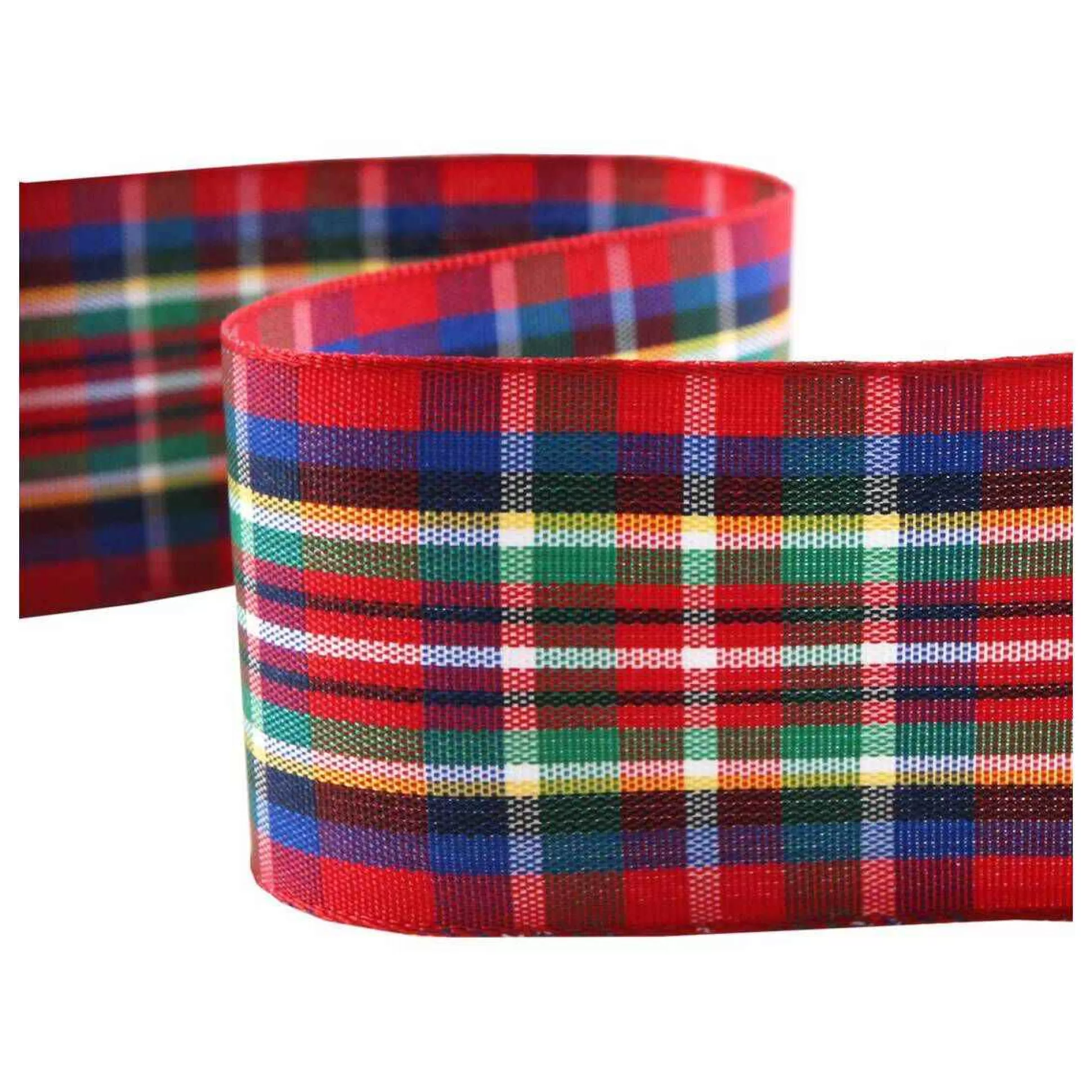 Red Tartan Ribbon 36Mm X 5M-Hobbycraft Hot