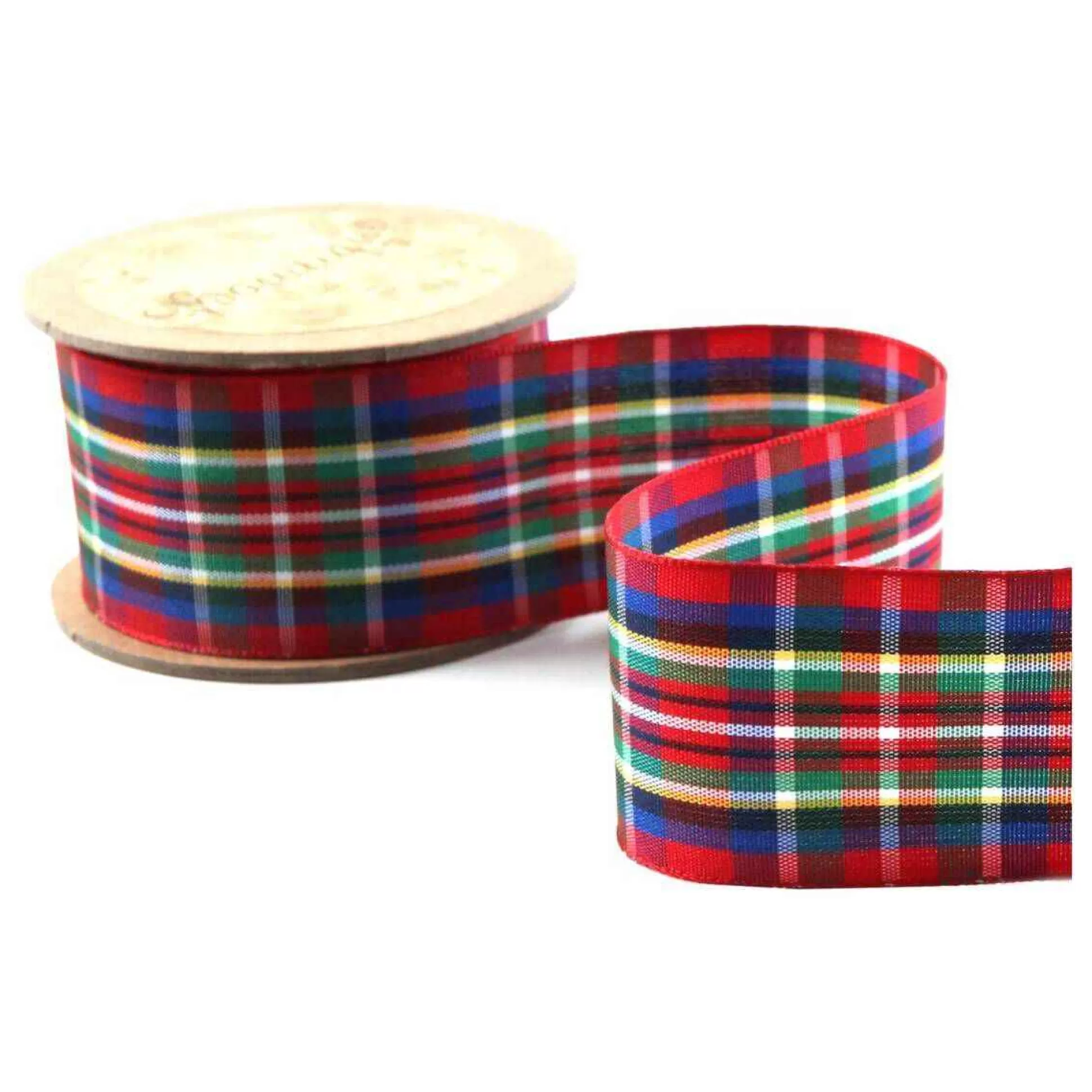 Red Tartan Ribbon 36Mm X 5M-Hobbycraft Hot