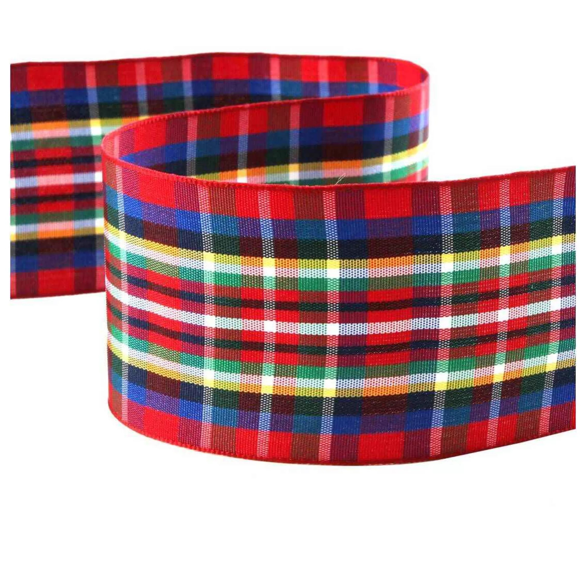 Red Tartan Ribbon 50Mm X 3M-Hobbycraft Clearance