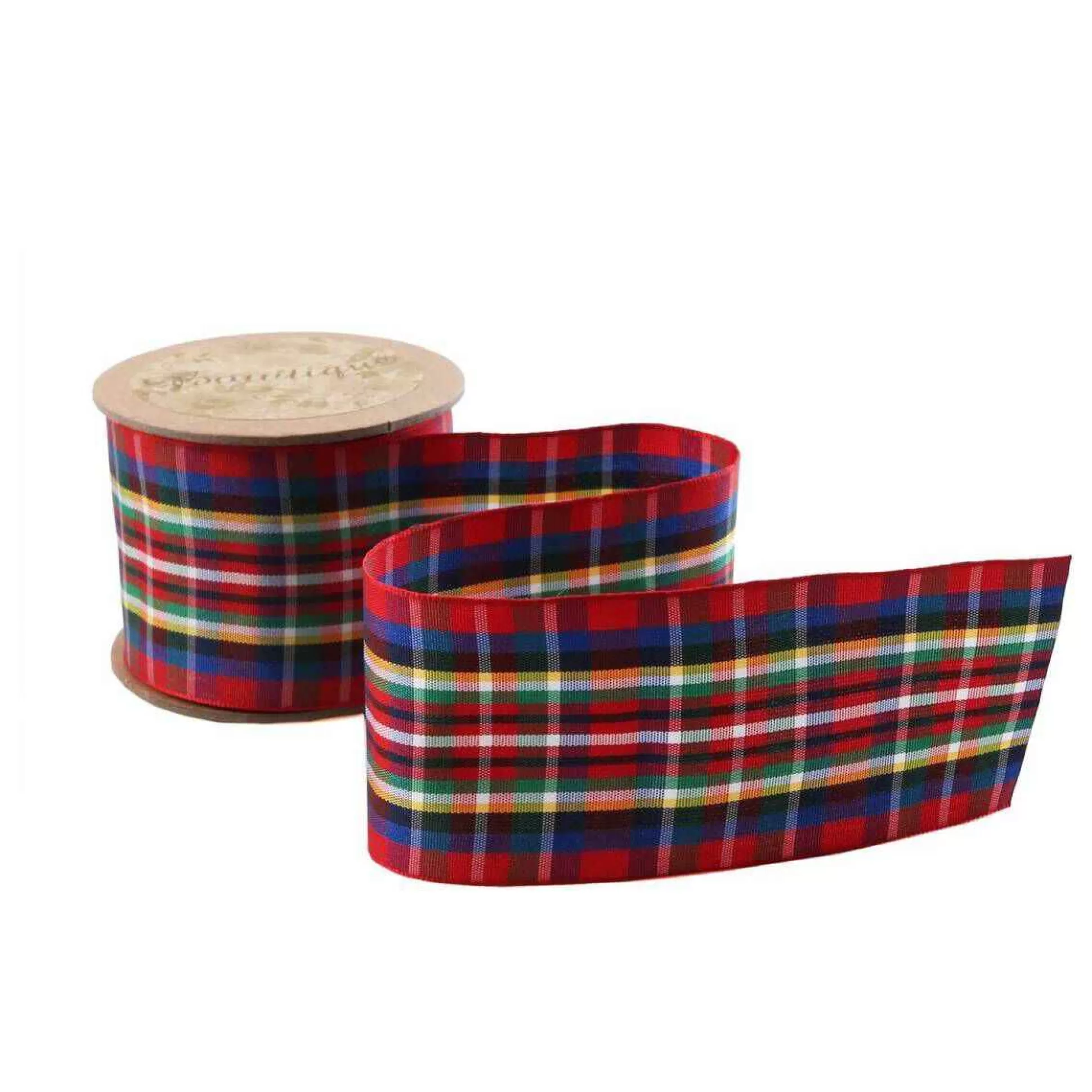 Red Tartan Ribbon 50Mm X 3M-Hobbycraft Clearance