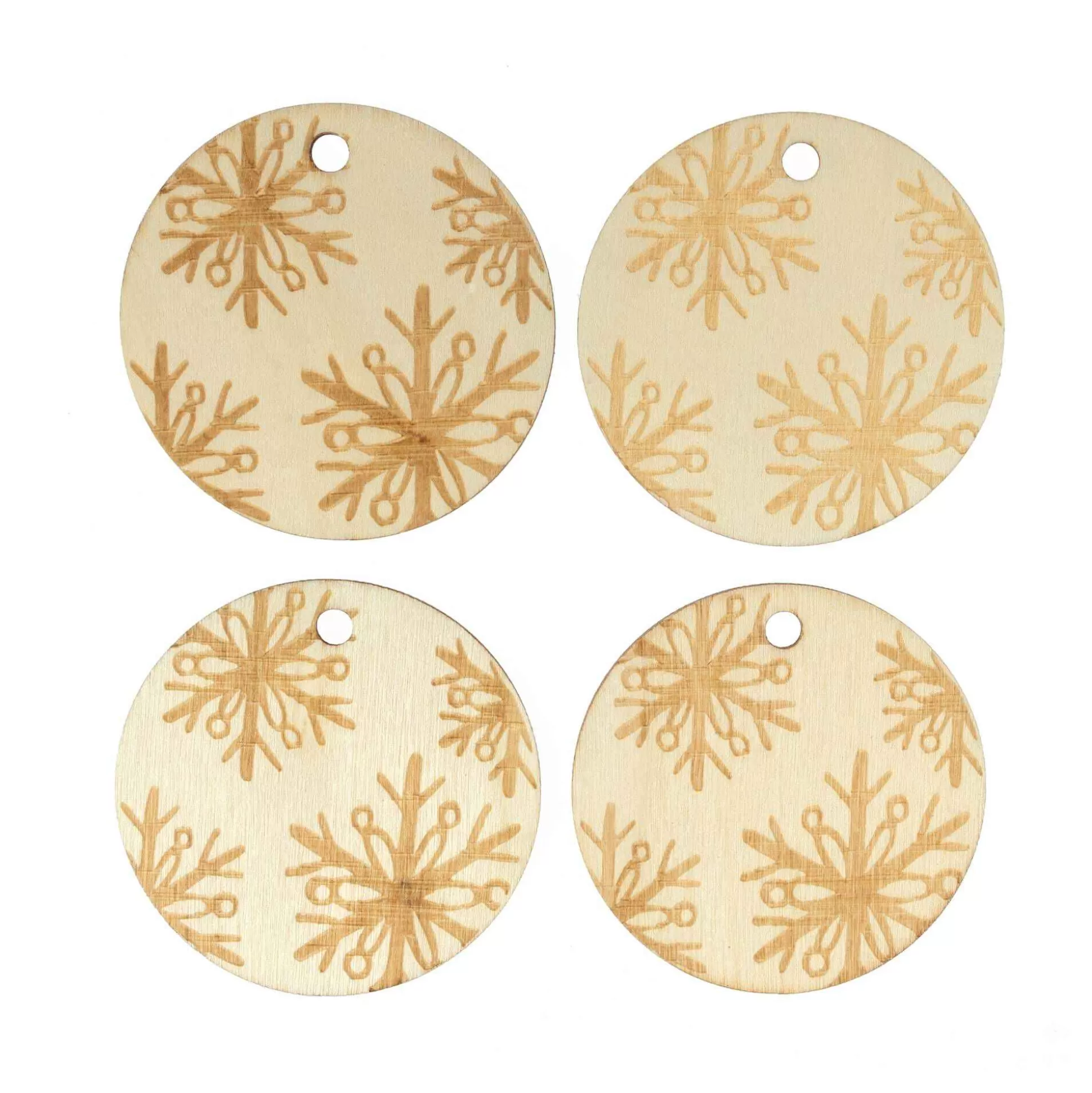 round_snowflake_wooden_gift_tags_6cm_4_pack_1.webp Round Snowflake Wooden Gift Tags 6Cm 4 Pack-Hobbycraft New