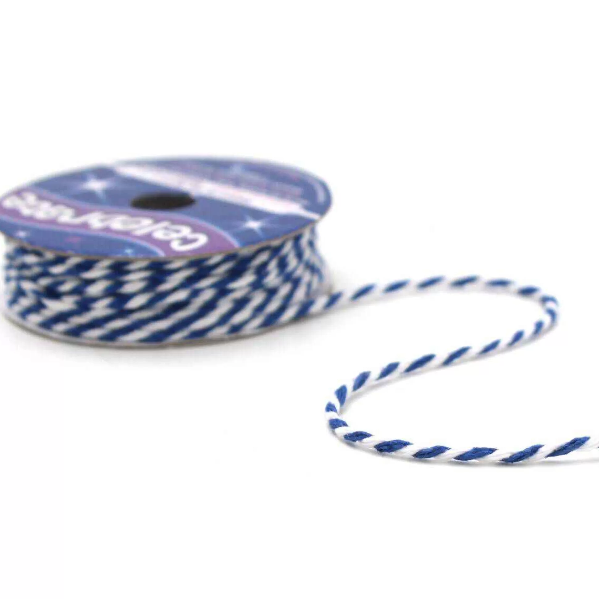 Royal Blue And White Knot Cord 2Mm X 8M-Hobbycraft New