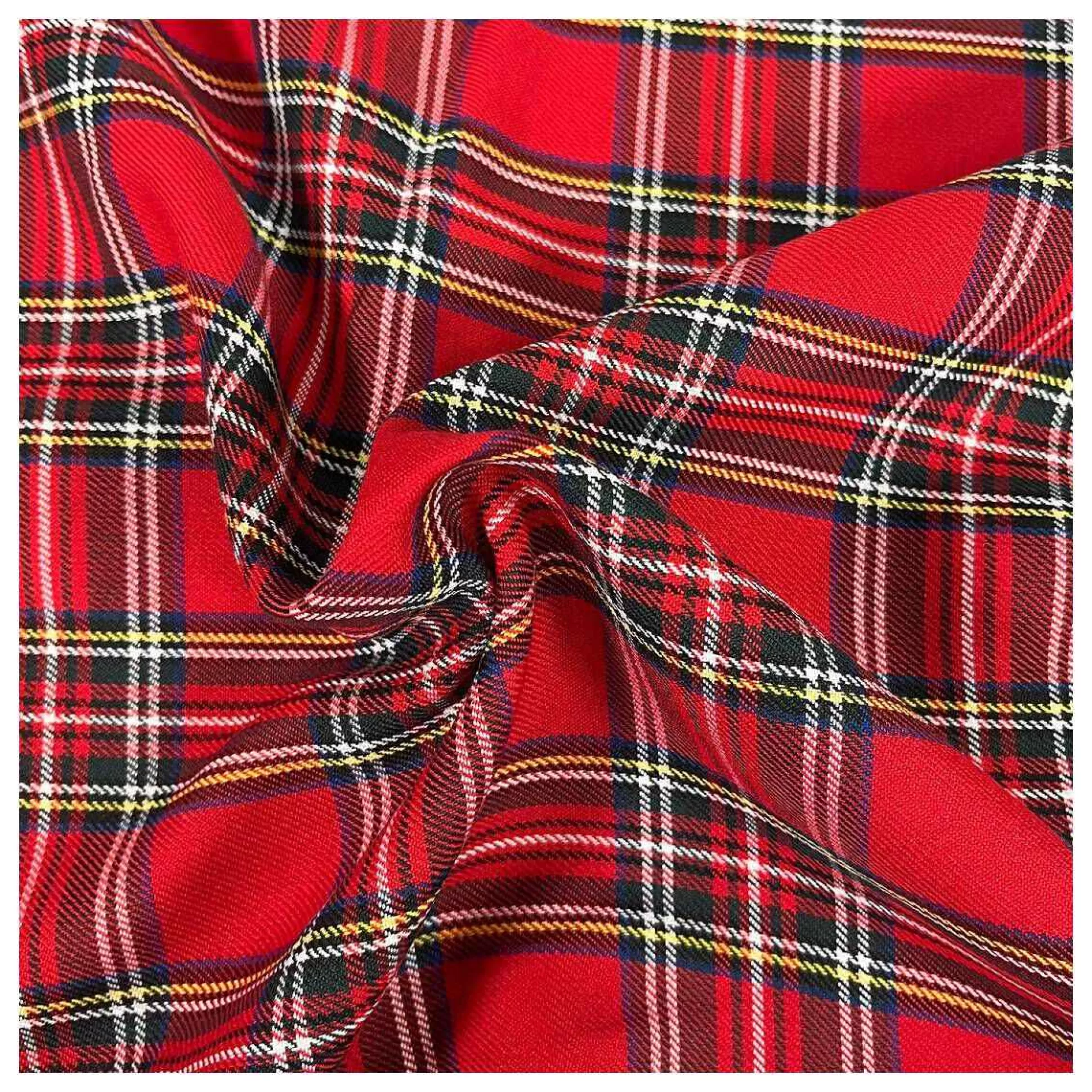 Royal Stewart Poly Viscose Tartan Fabric By The Metre-Hobbycraft Online
