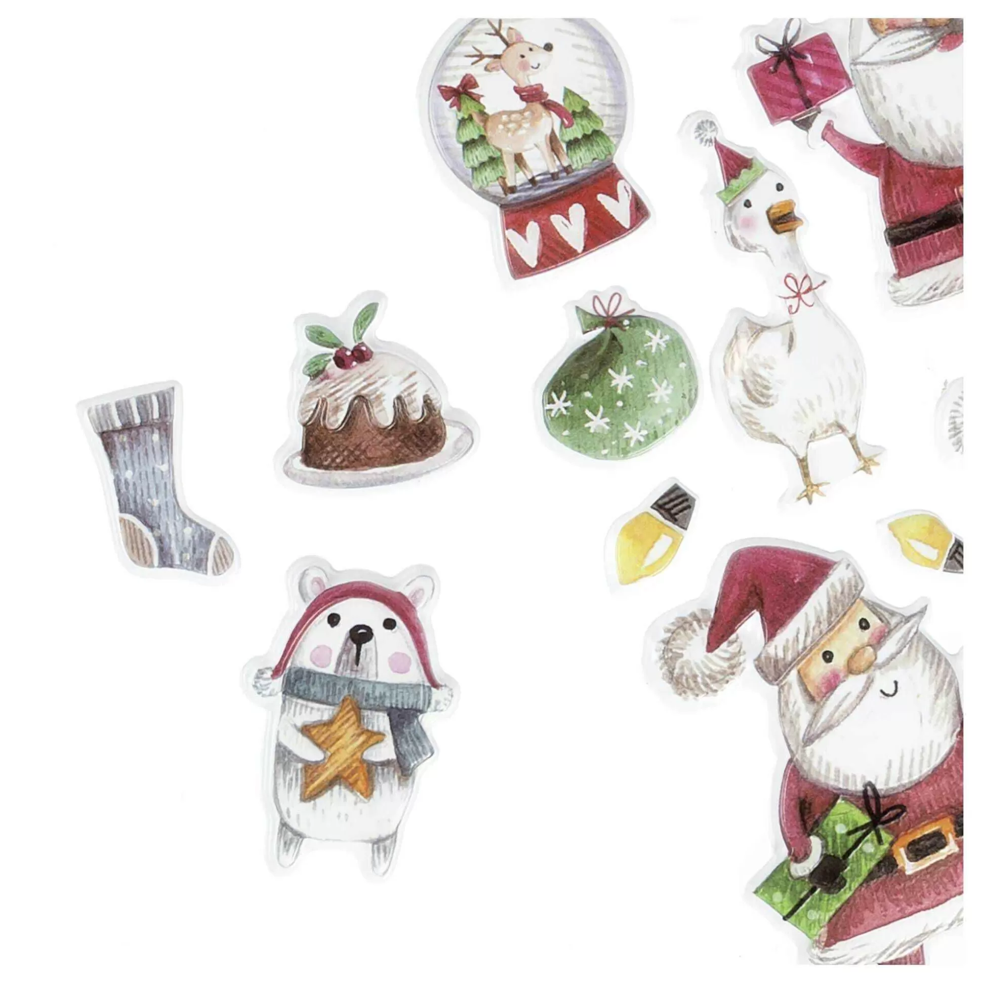 Santa And Reindeer Pop-Up Stickers-Hobbycraft New