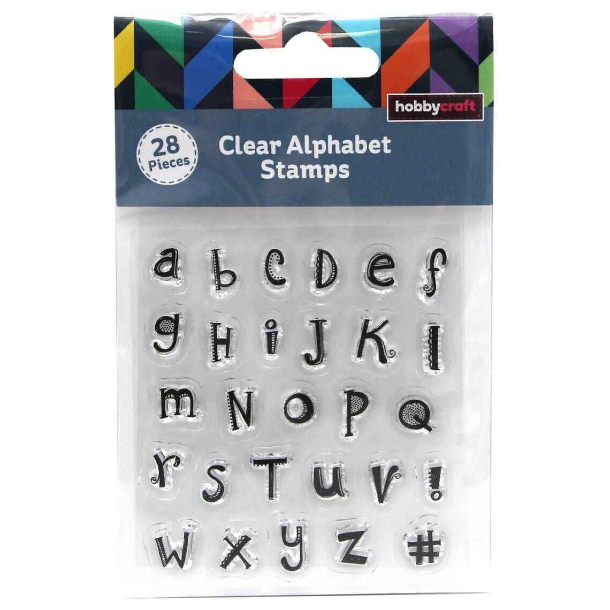 Scalloped Font Alphabet Stamps 28 Pack-Hobbycraft Clearance
