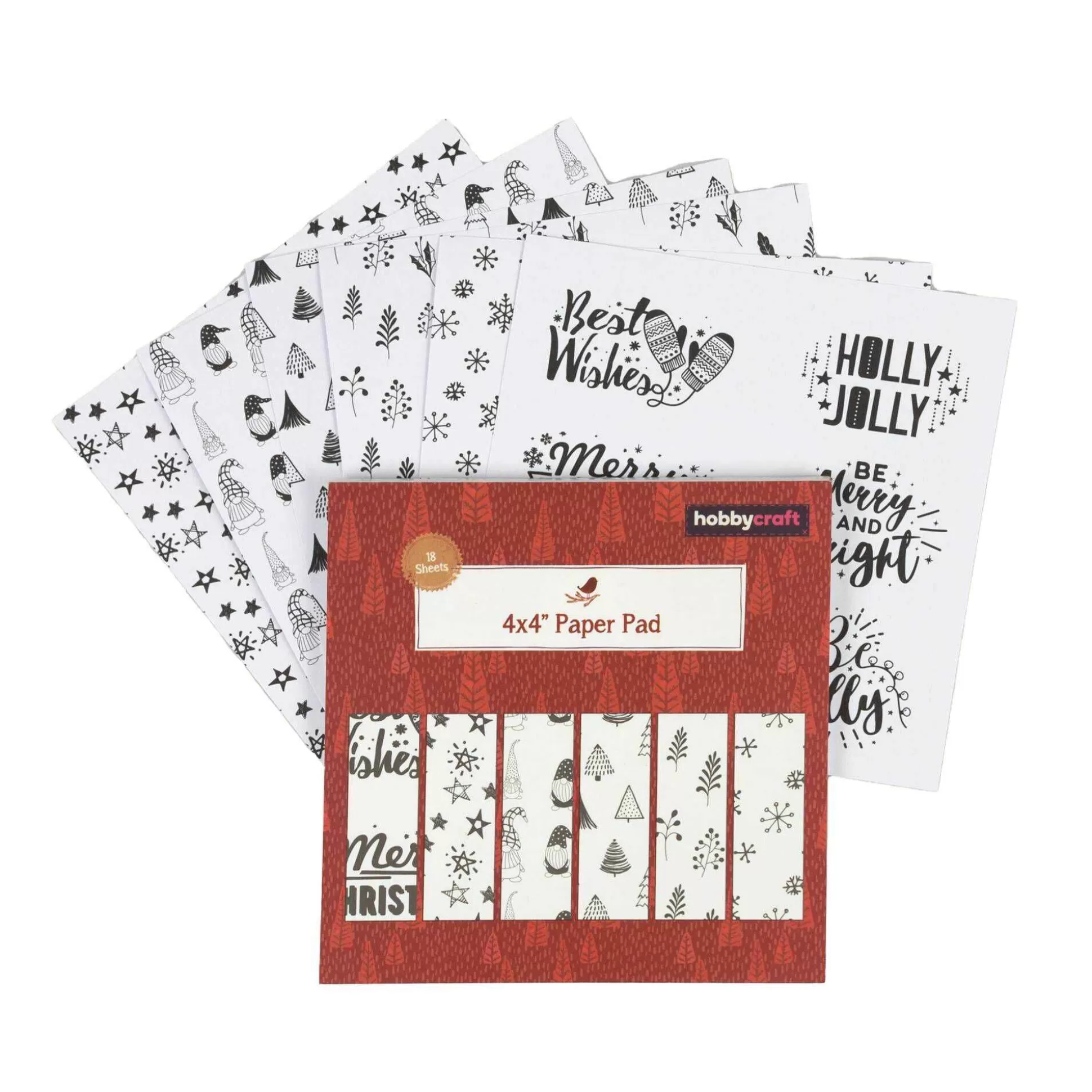 Scandi Christmas 4 X 4 Inches Paper Pad 18 Sheets-Hobbycraft Discount